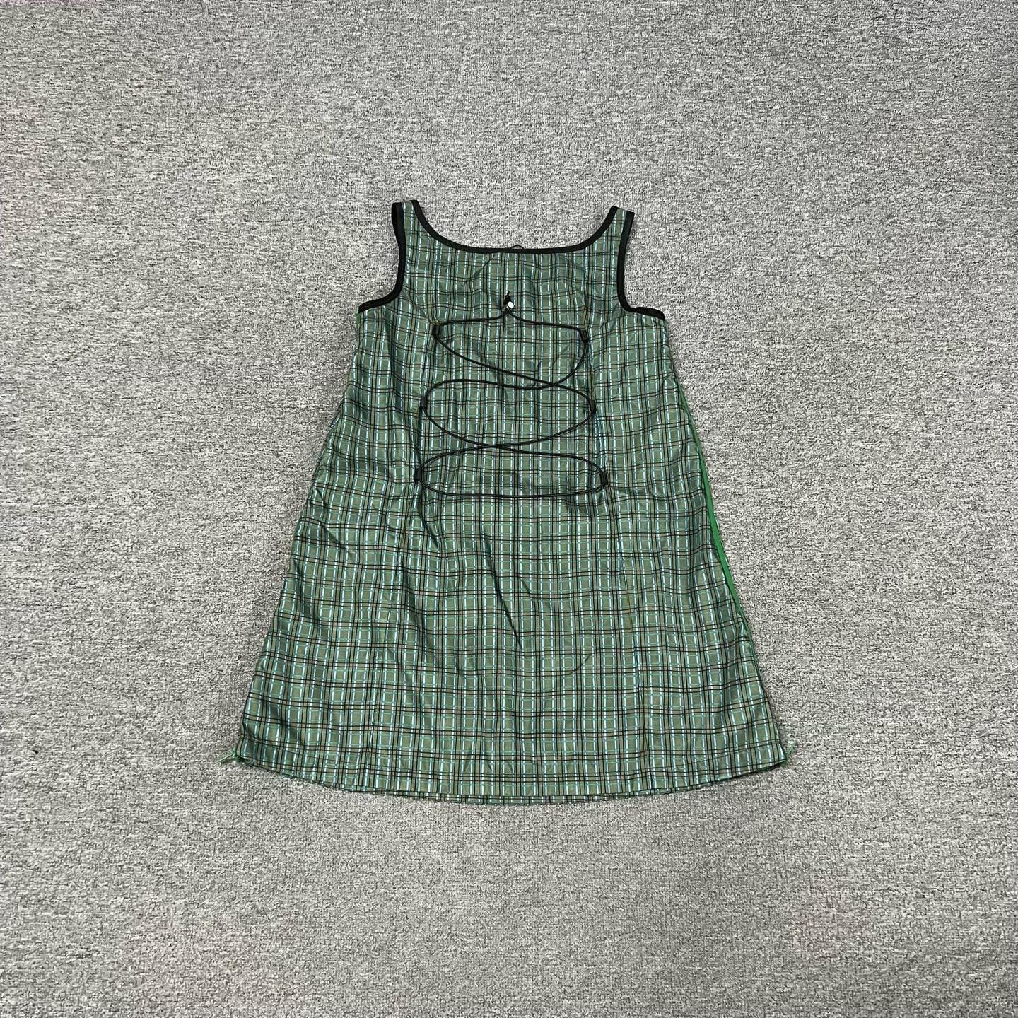 Prada Prada Triangle Logo Green Plaid Nylon Dress Size S / US 4 / IT 40 - 8 Thumbnail