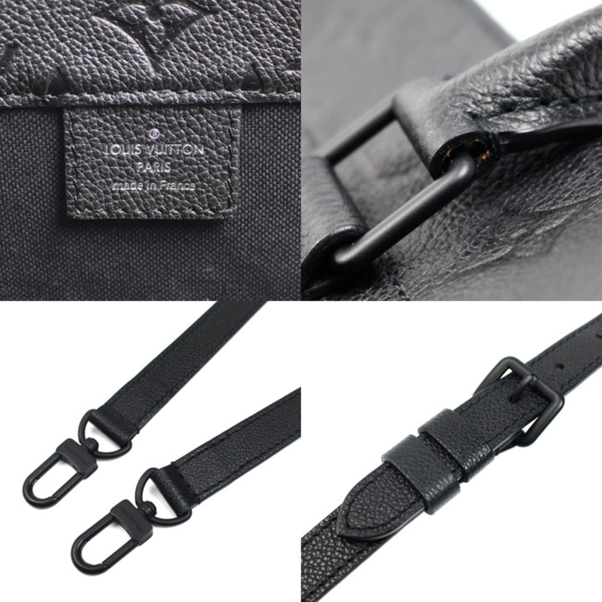 Louis Vuitton LOUIS VUITTON x Comme des Garçons with Halls PM Rei Kawakubo Collaboration 2-Way Shoulder Bag Monogram Empreinte Black M45887 Women's Size ONE SIZE - 8 Thumbnail