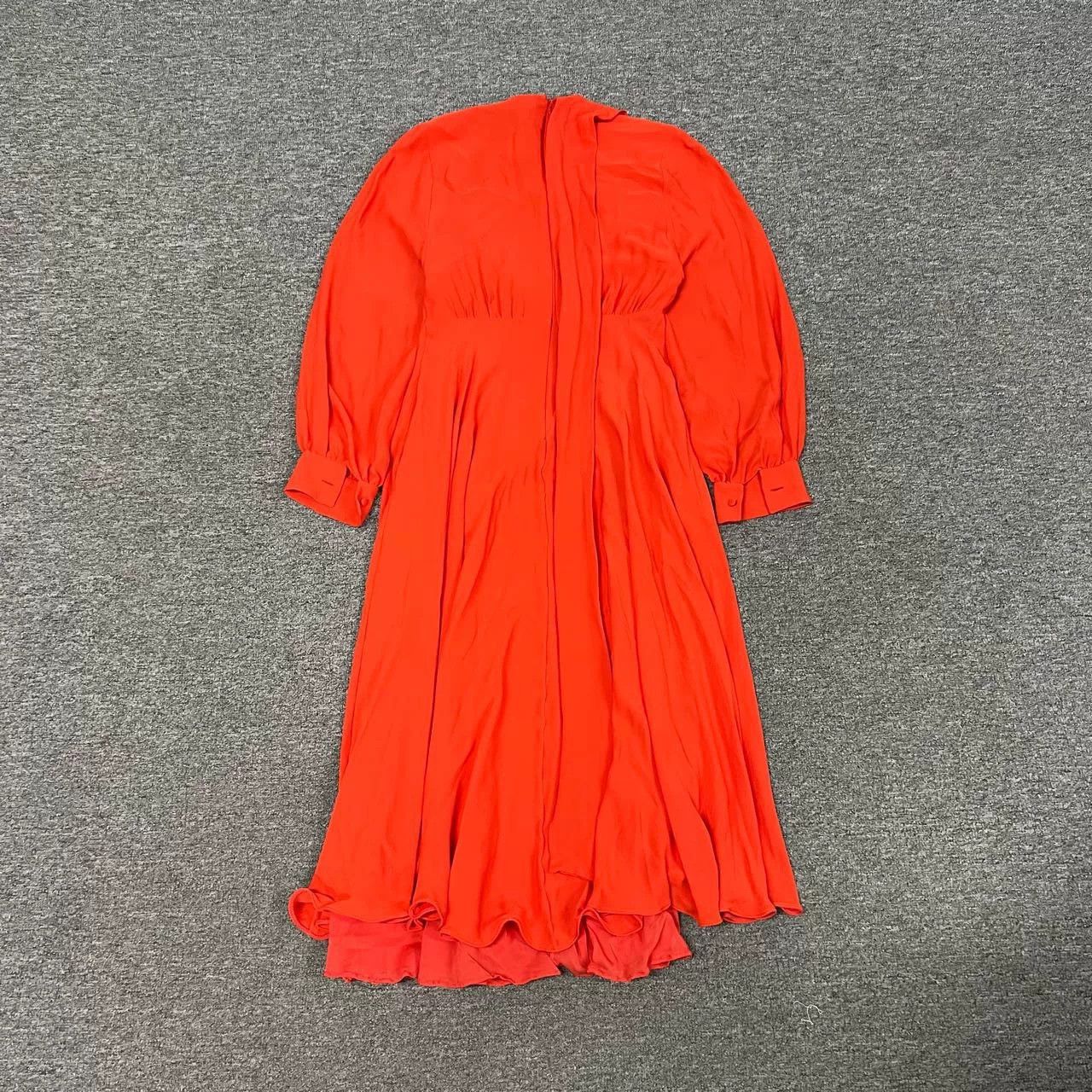 Valentino Valentino Red Ribbon Silk Dress Size S / US 4 / IT 40 - 6 Thumbnail