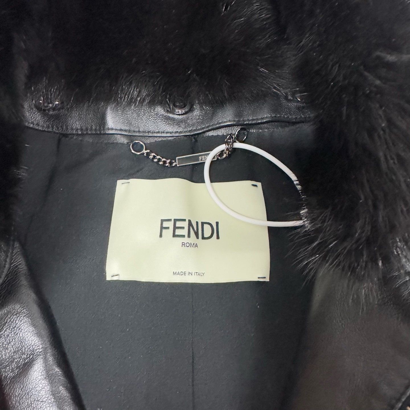 Fendi FENDI Karl Lagerfeld Mink Collar Lambskin Jacket Size S / US 4 / IT 40 - 7 Thumbnail
