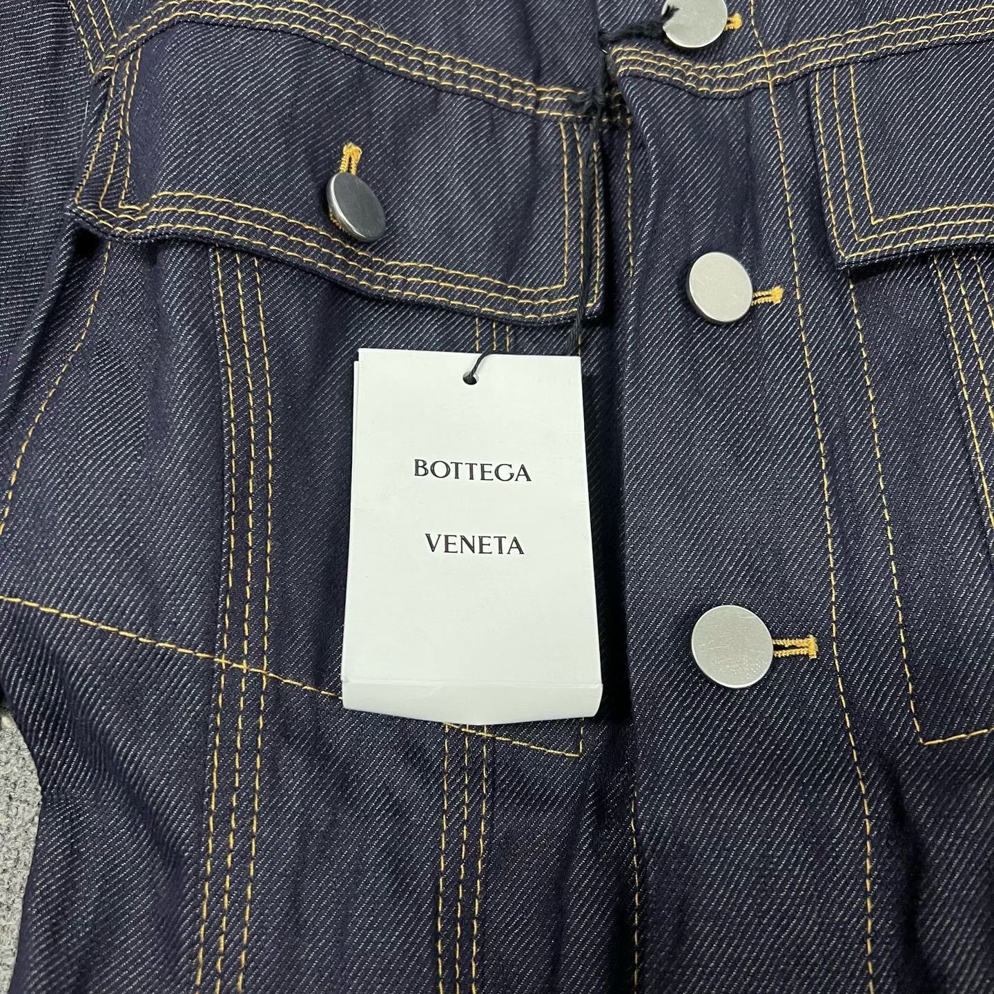 Bottega Veneta Bottega Veneta Show Waist-Cinched Denim Jacket Size S / US 4 / IT 40 - 4 Thumbnail