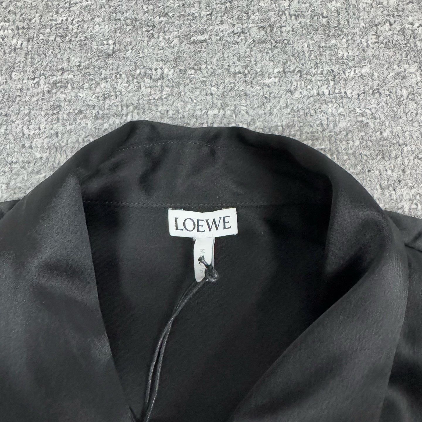 Loewe Loewe Logo Black Silk Long-Sleeve Shirt Size S / US 4 / IT 40 - 8 Thumbnail