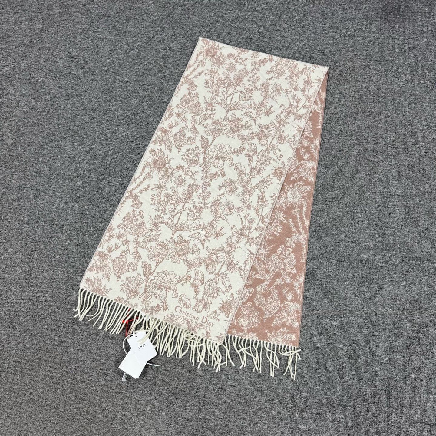 Dior Dior Chardons Pink Cashmere Scarf Size ONE SIZE - 2 Thumbnail
