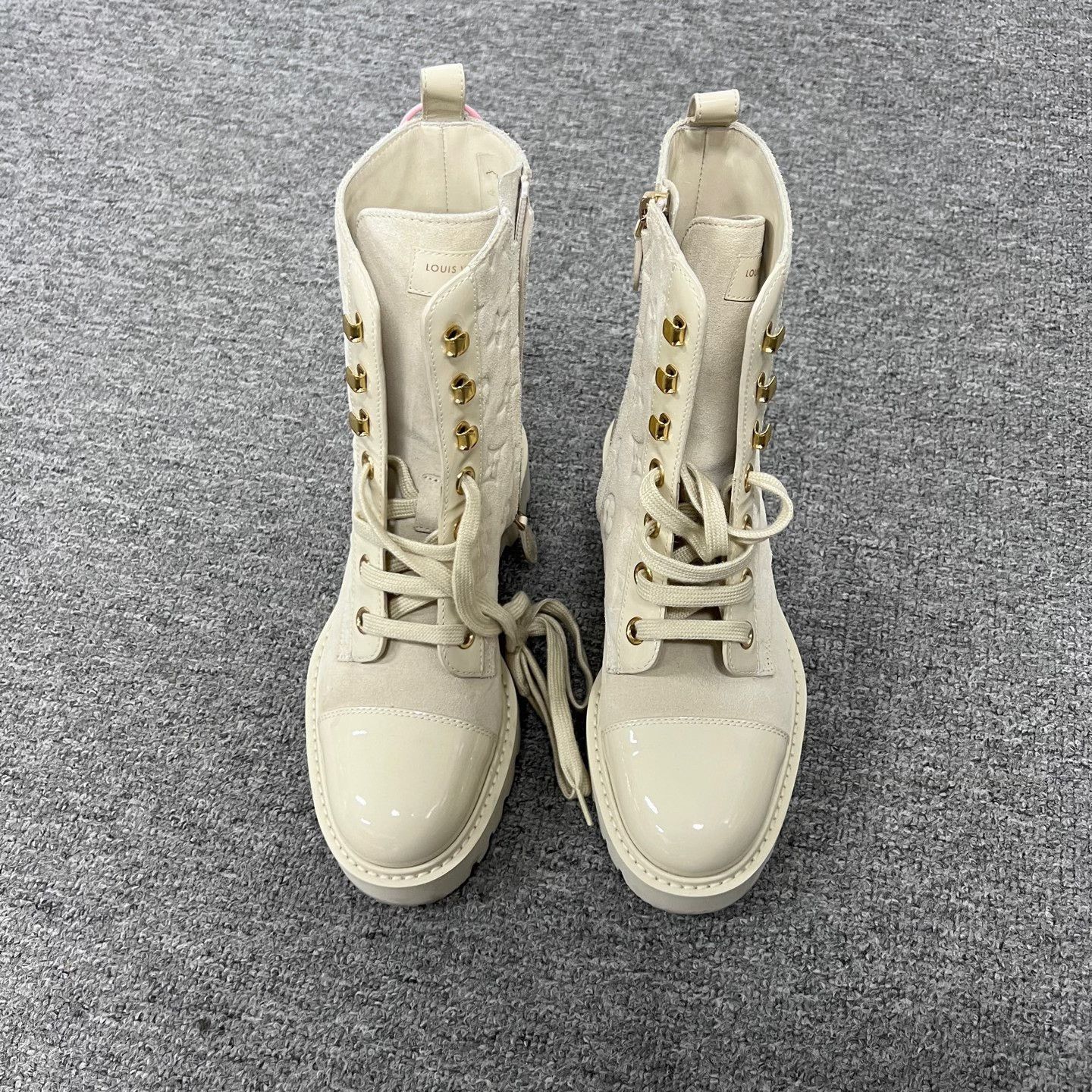 Louis Vuitton Louis Vuitton Territory Monogram Combat Boots Size US 5 / IT 35 - 3 Thumbnail
