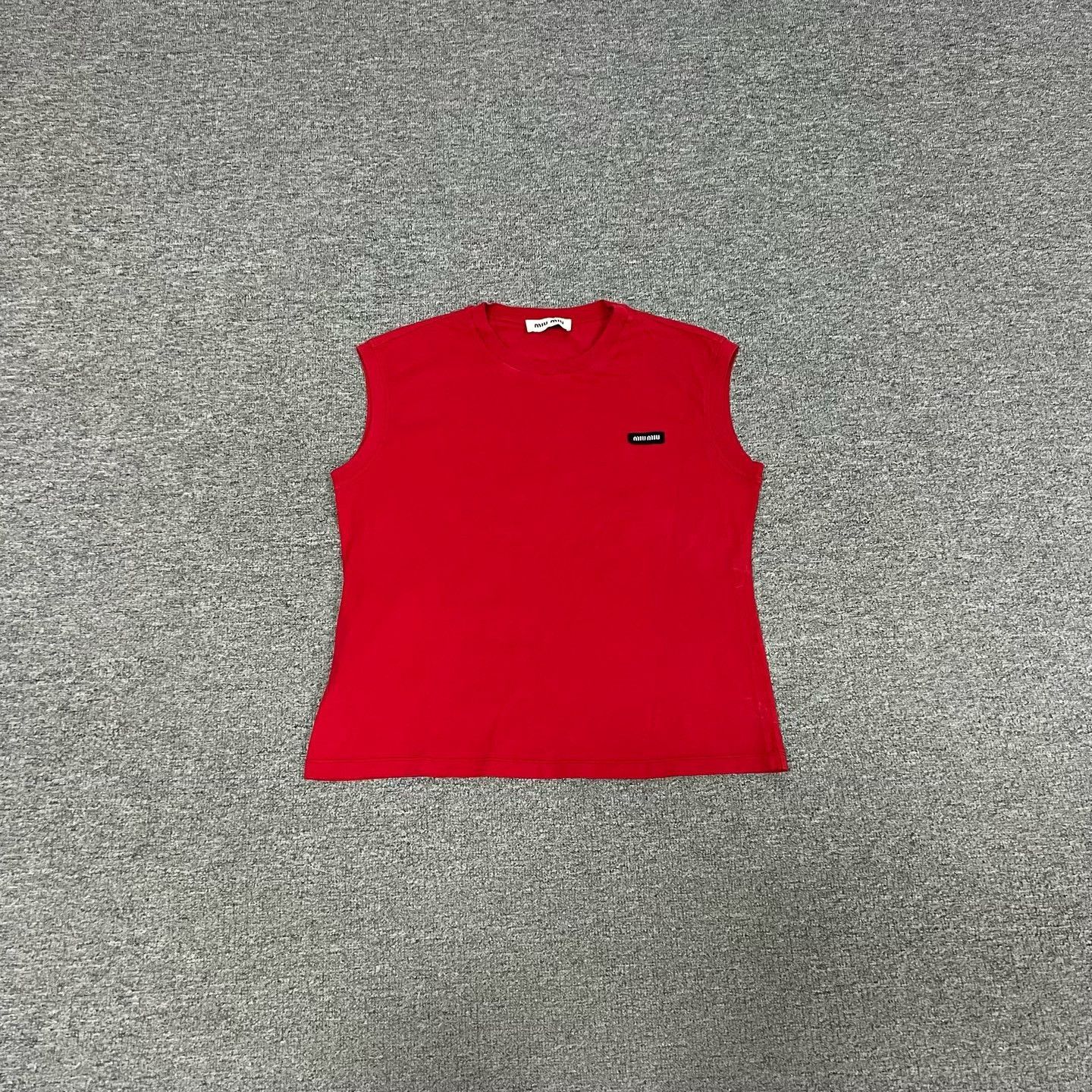 Miu Miu Miu Miu 2025 Logo Red Sleeveless Top S Size S / US 4 / IT 40 - 2 Thumbnail