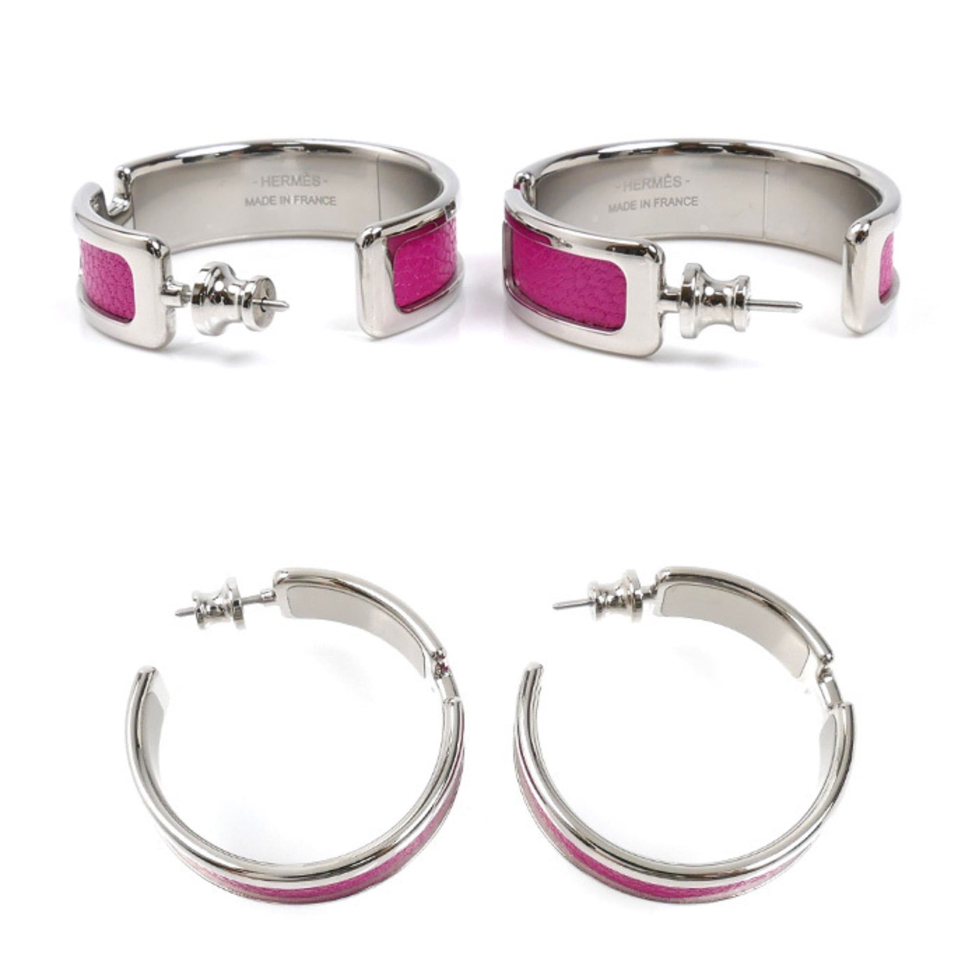 Hermes Hermes GP Leather Olympe Earrings for Women Size ONE SIZE - 3 Thumbnail
