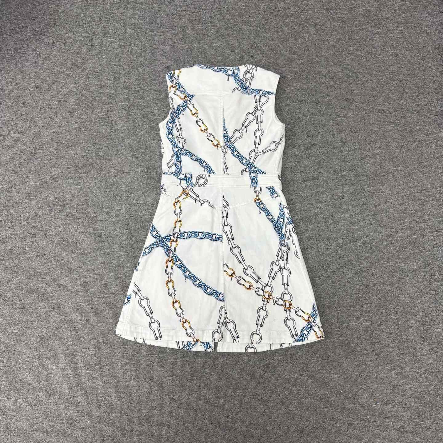 Louis Vuitton Louis Vuitton Chain Print Denim Dress Size XS / US 0-2 / IT 36-38 - 5 Thumbnail
