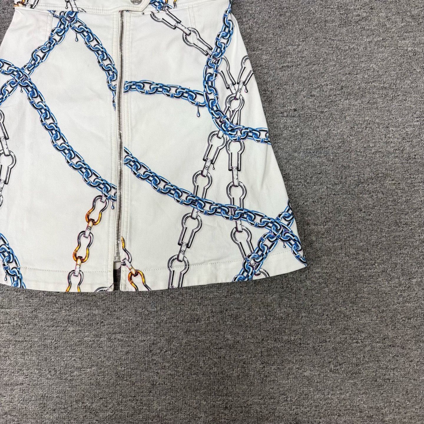 Louis Vuitton Louis Vuitton Chain Print Denim Dress Size XS / US 0-2 / IT 36-38 - 3 Thumbnail