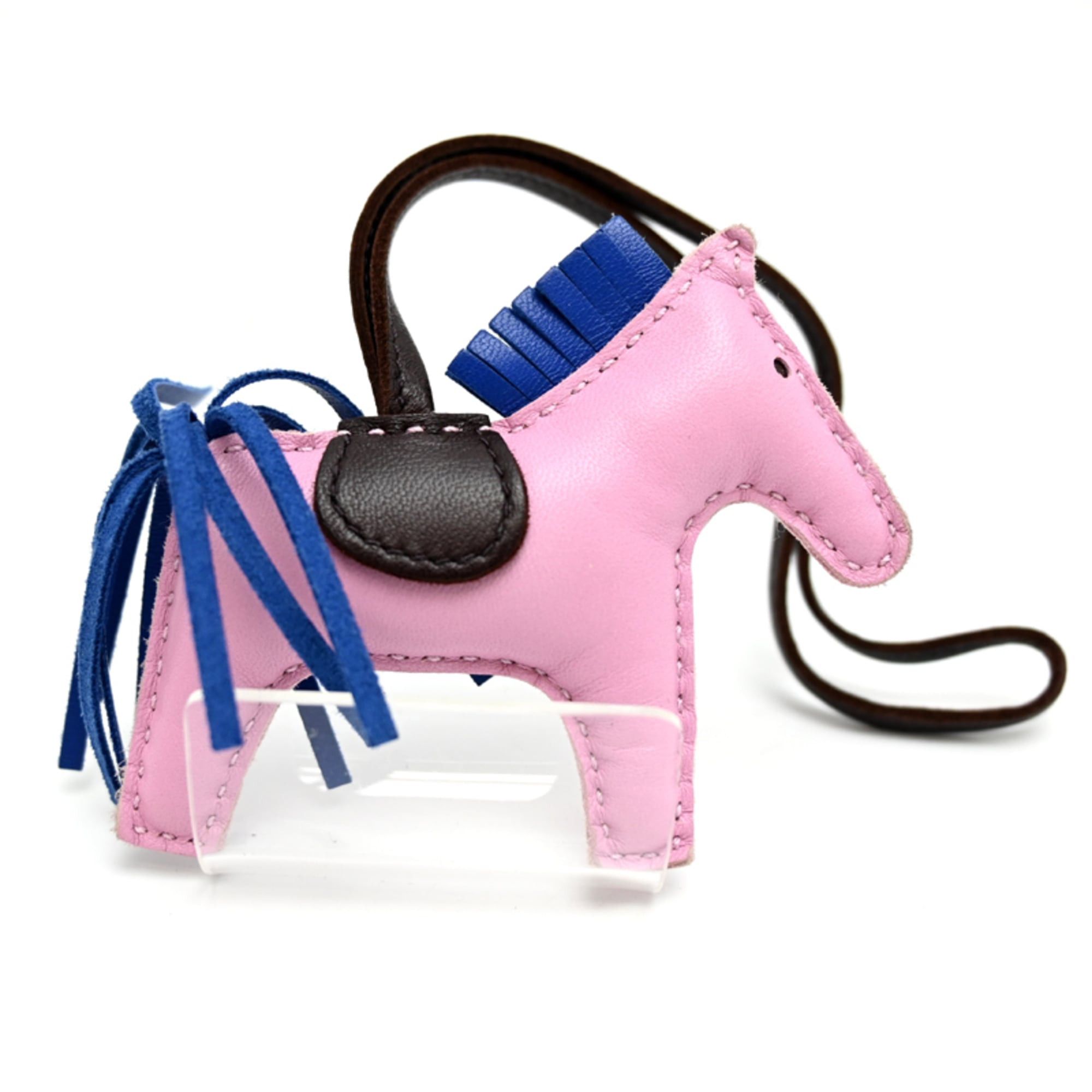 Hermes Hermes Rodeo PM Z stamp, 2021 model, women's/men's charm, Agneau Milo, Mauve Gilvestre, Blue France, Rouge Serille Size ONE SIZE - 2 Thumbnail