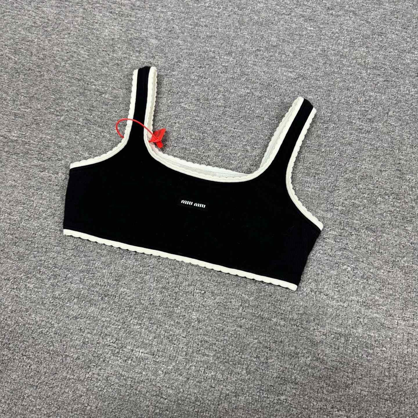 Miu Miu Miumiu new black camisole top S Size S / US 4 / IT 40 - 2 Thumbnail