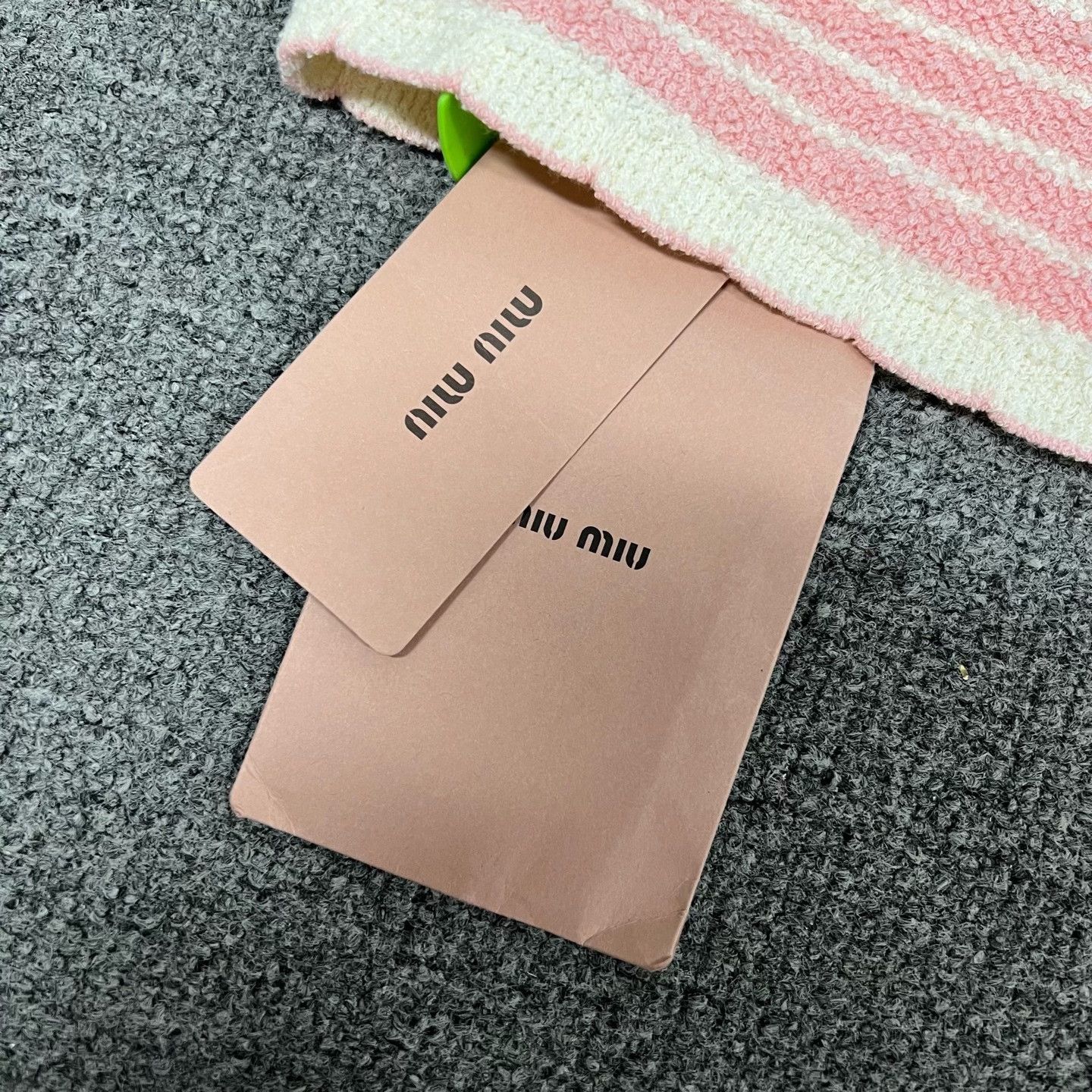 Miu Miu Miu Miu New Large Logo Pink Stripe Camisole Size S / US 4 / IT 40 - 5 Thumbnail