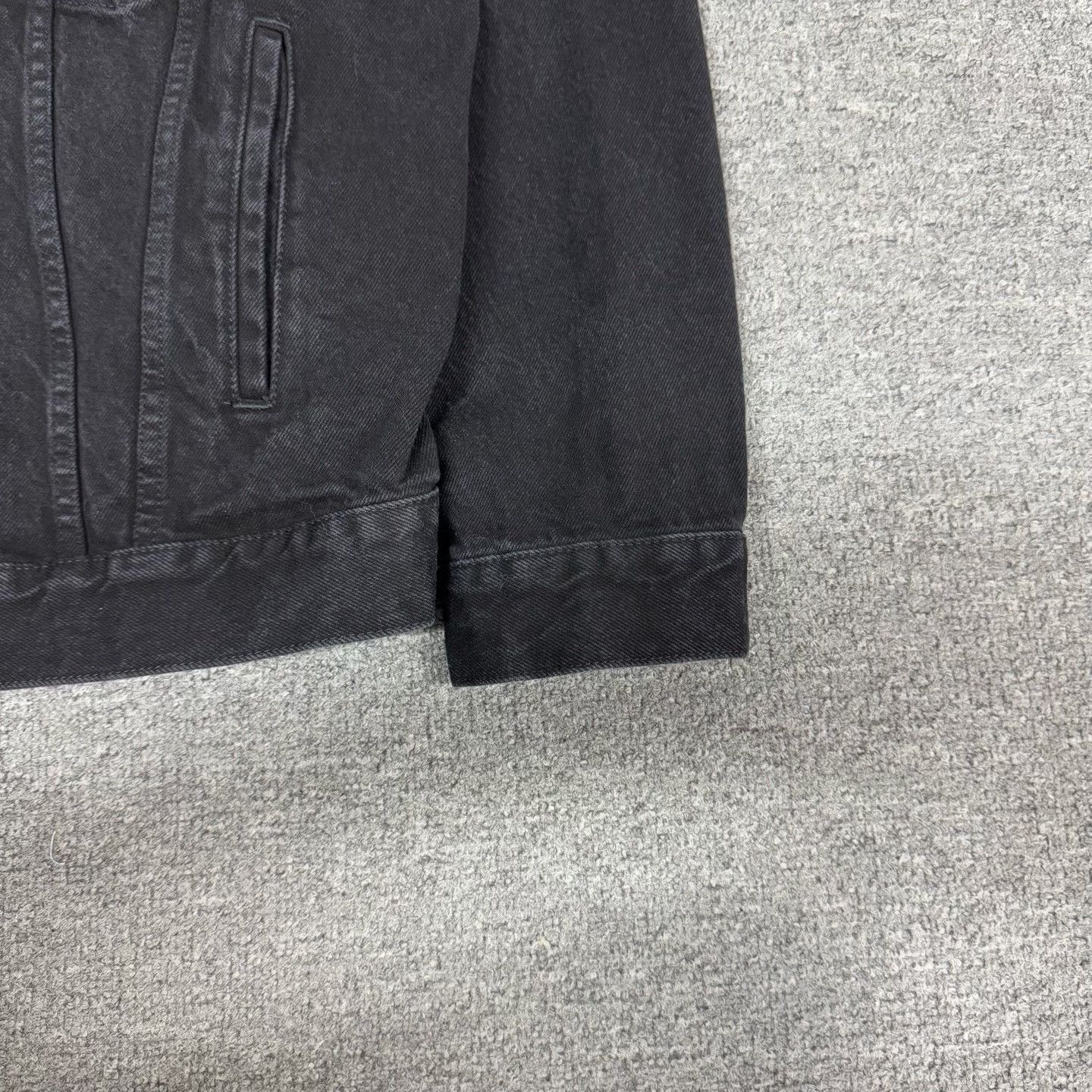 Balenciaga Balenciaga Rhinestone Logo Black Denim Jacket Size XS / US 0-2 / IT 36-38 - 3 Thumbnail