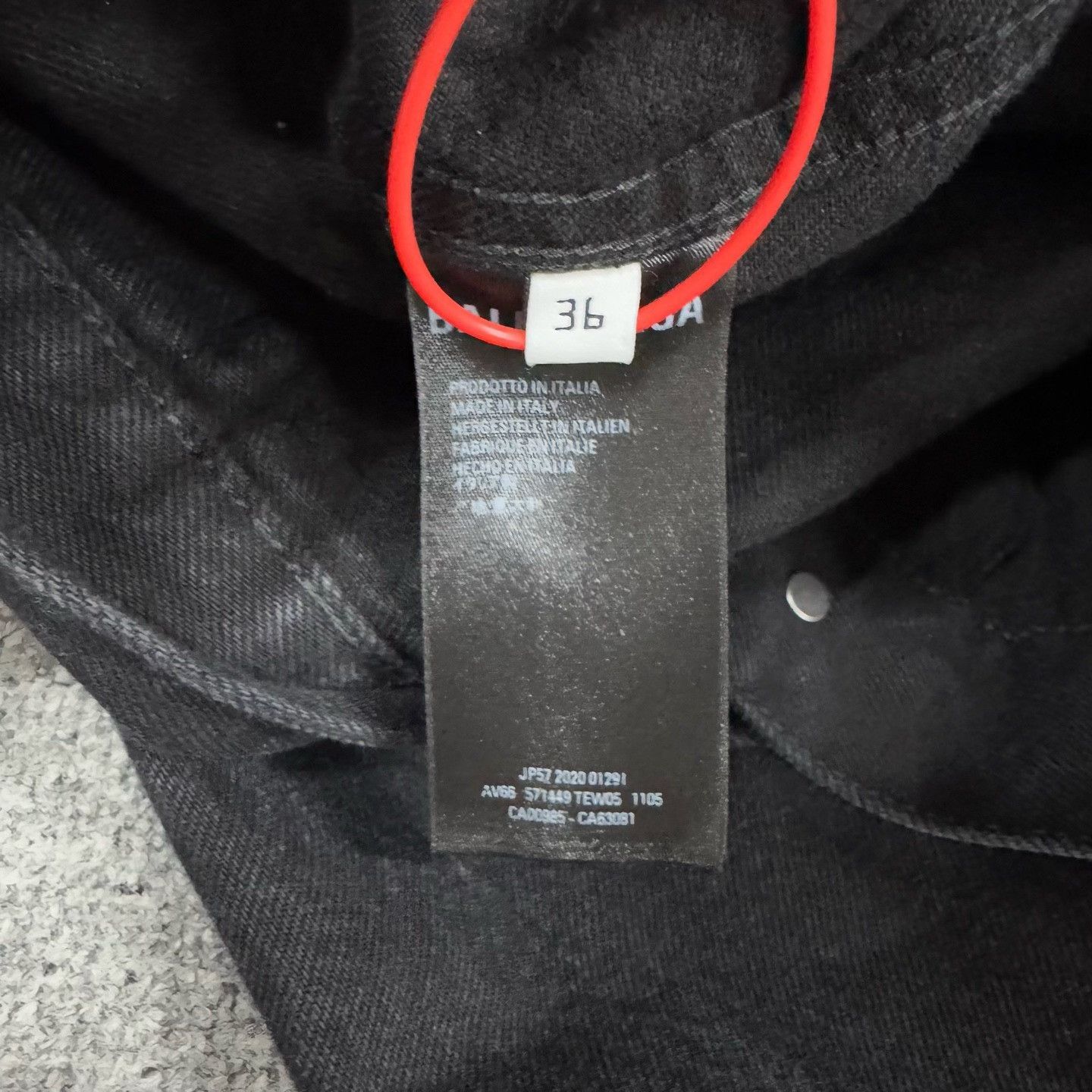 Balenciaga Balenciaga Rhinestone Logo Black Denim Jacket Size XS / US 0-2 / IT 36-38 - 8 Thumbnail
