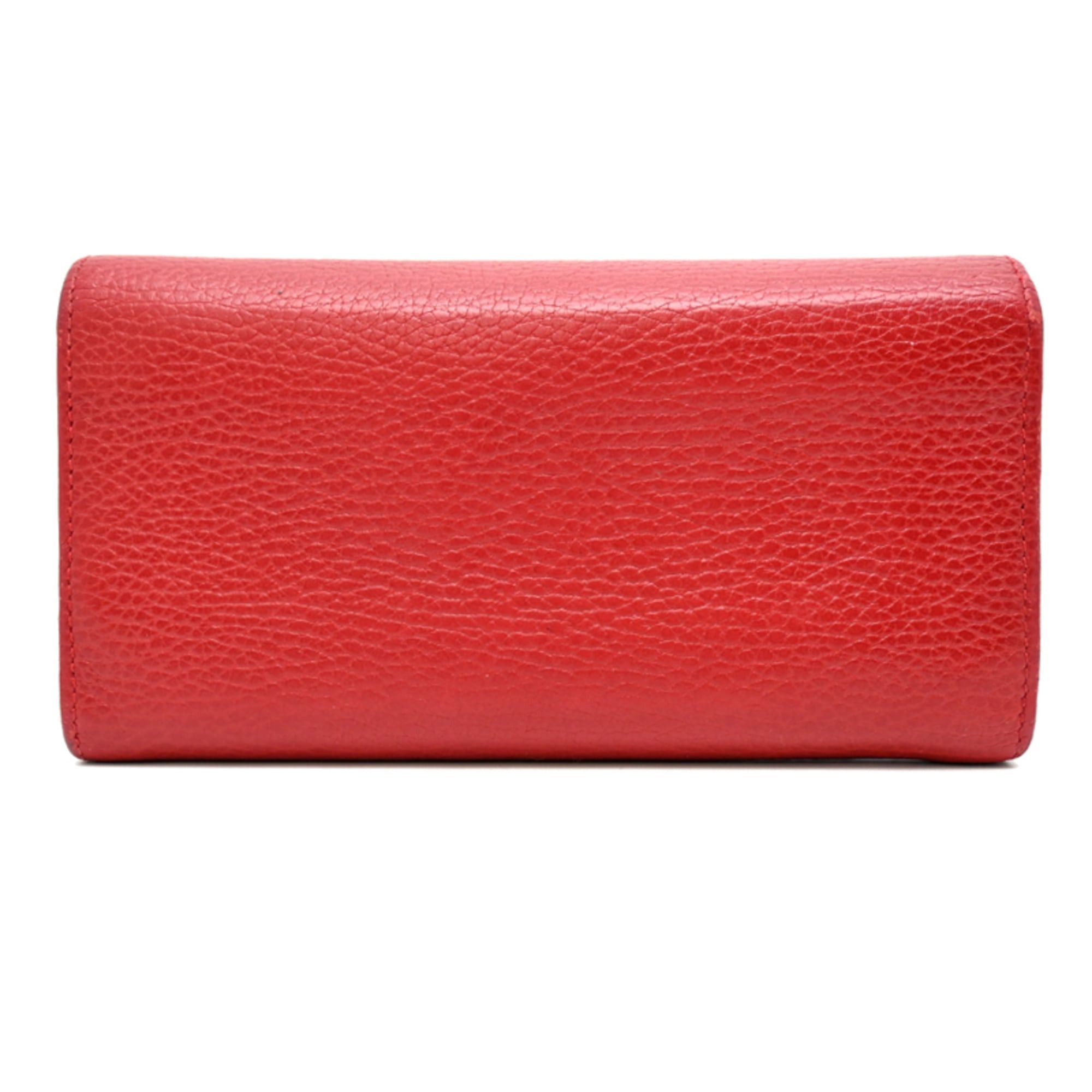 Gucci Gucci Petite G Marmont Continental Wallet, Women's Long 456116, Leather, Red Size ONE SIZE - 2 Thumbnail
