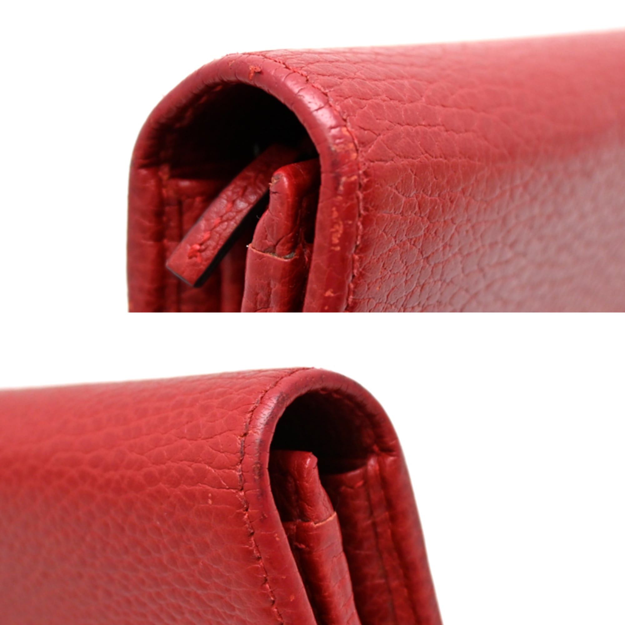 Gucci Gucci Petite G Marmont Continental Wallet, Women's Long 456116, Leather, Red Size ONE SIZE - 9 Thumbnail