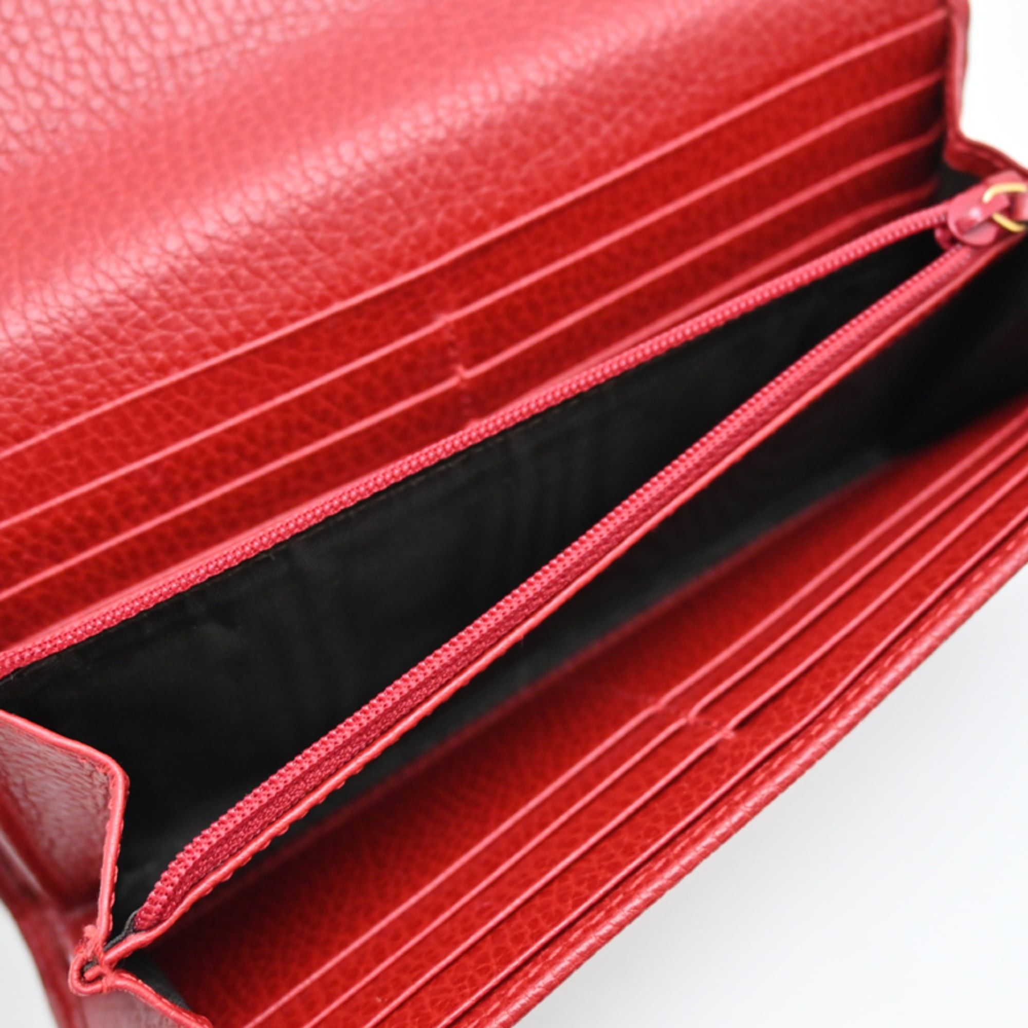 Gucci Gucci Petite G Marmont Continental Wallet, Women's Long 456116, Leather, Red Size ONE SIZE - 5 Thumbnail