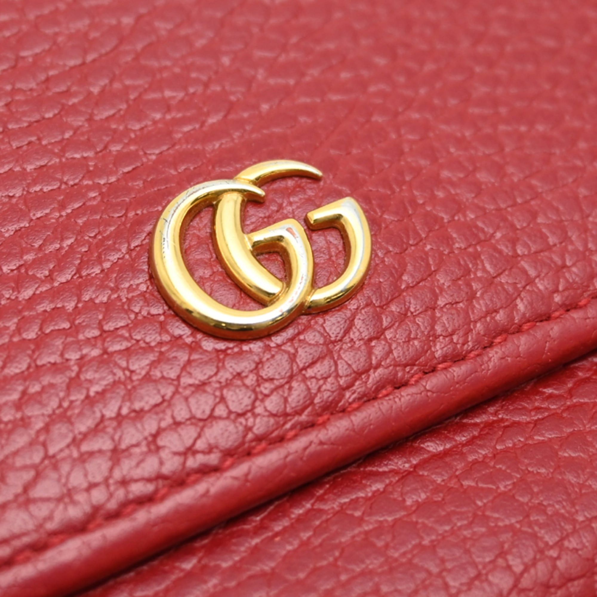 Gucci Gucci Petite G Marmont Continental Wallet, Women's Long 456116, Leather, Red Size ONE SIZE - 7 Thumbnail