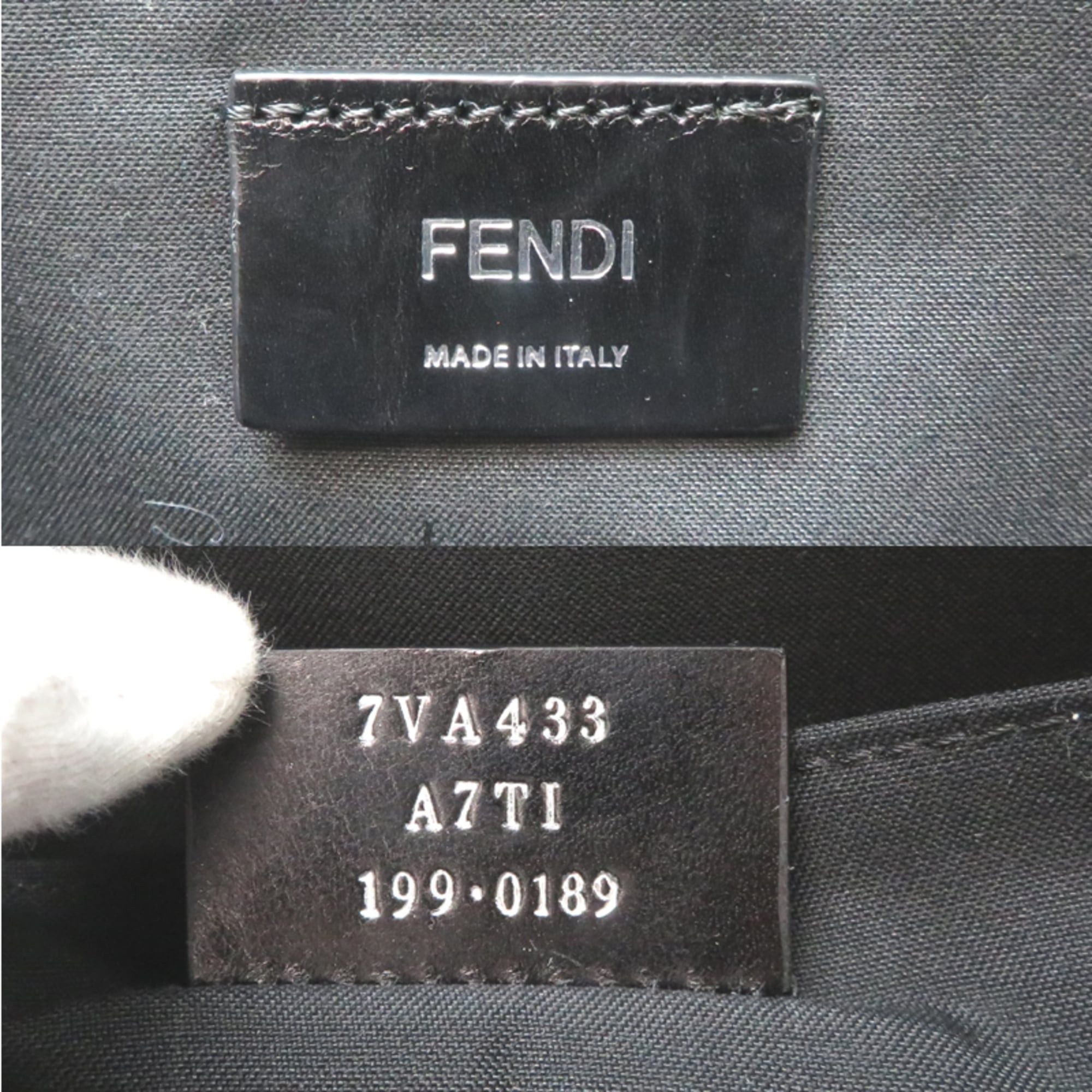 Fendi Fendi Bugs Clutch Bag, Women's/Men's Second 7VA433, Leather, Navy Size ONE SIZE - 6 Thumbnail