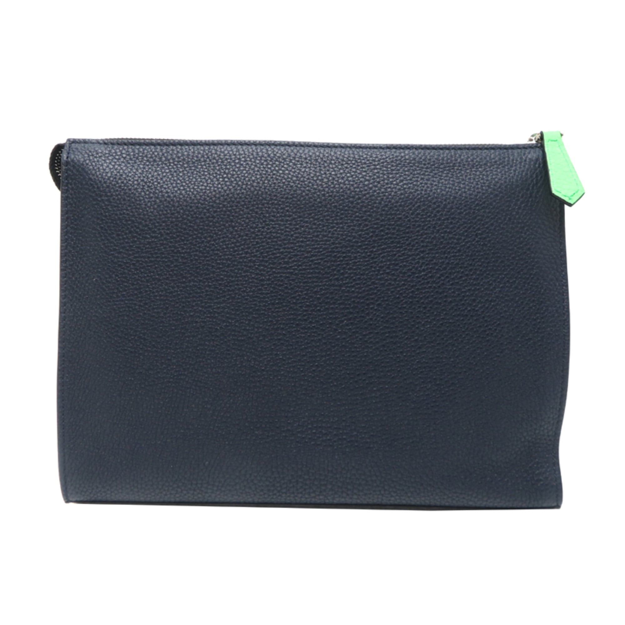 Fendi Fendi Bugs Clutch Bag, Women's/Men's Second 7VA433, Leather, Navy Size ONE SIZE - 2 Thumbnail