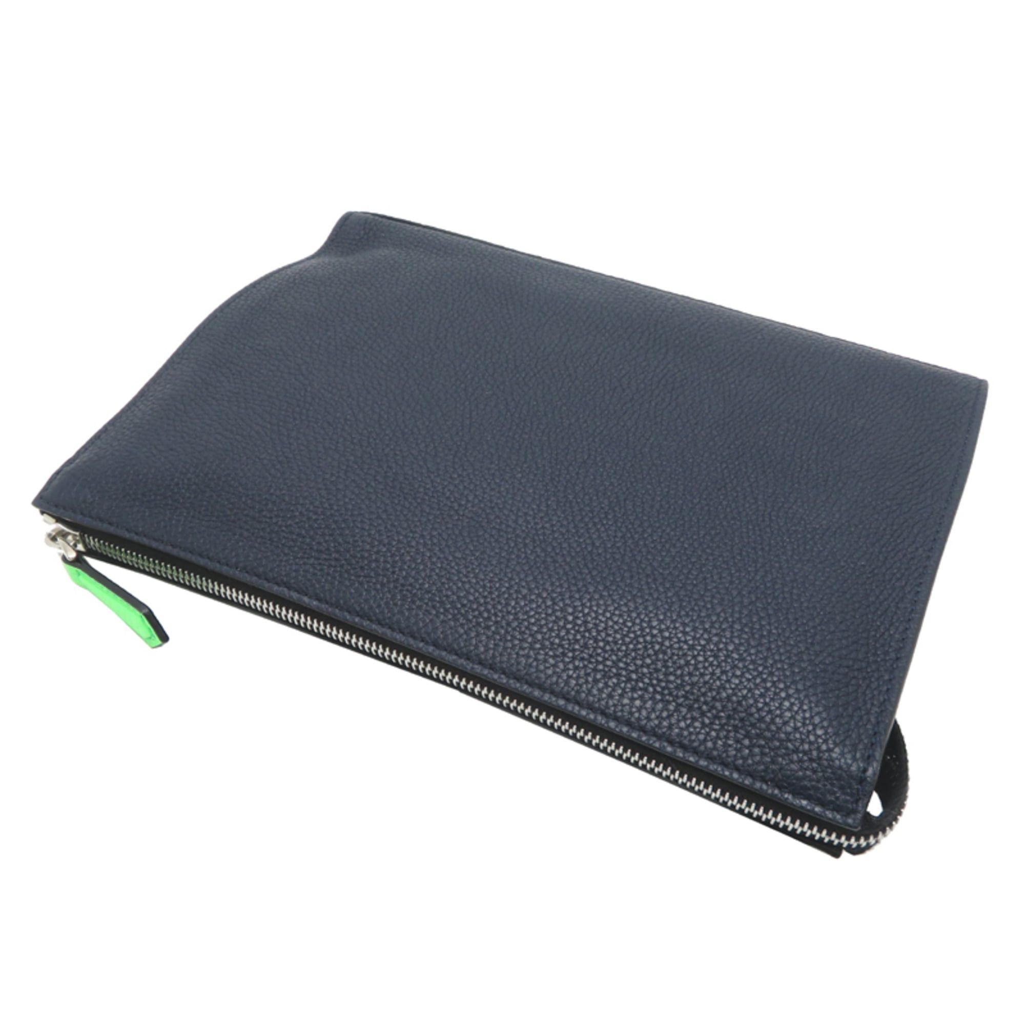 Fendi Fendi Bugs Clutch Bag, Women's/Men's Second 7VA433, Leather, Navy Size ONE SIZE - 4 Thumbnail