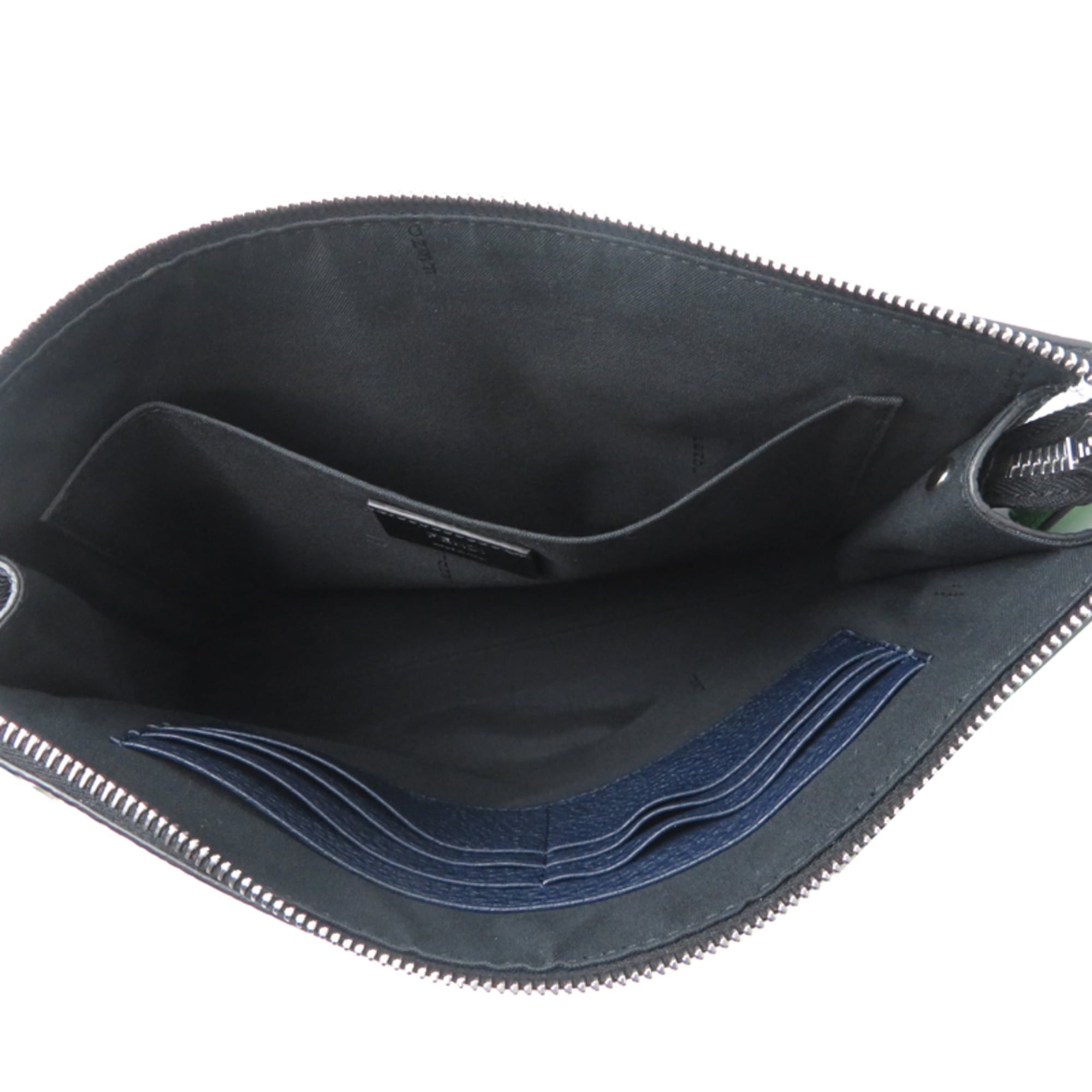 Fendi Fendi Bugs Clutch Bag, Women's/Men's Second 7VA433, Leather, Navy Size ONE SIZE - 5 Thumbnail