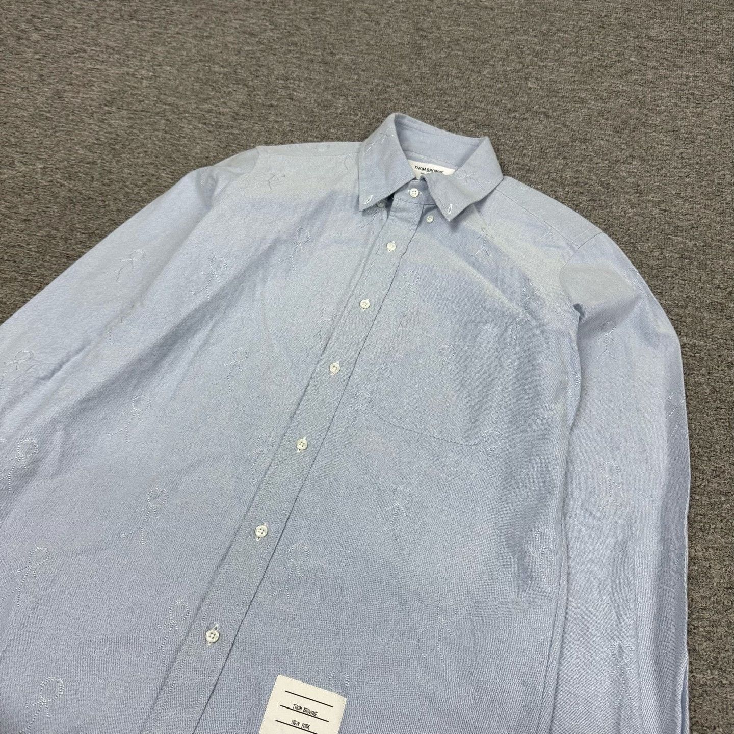 Thom Browne Thom Browne TB Stickman Embroidery Long Sleeve Shirt Size US M / EU 48-50 / 2 - 7 Thumbnail