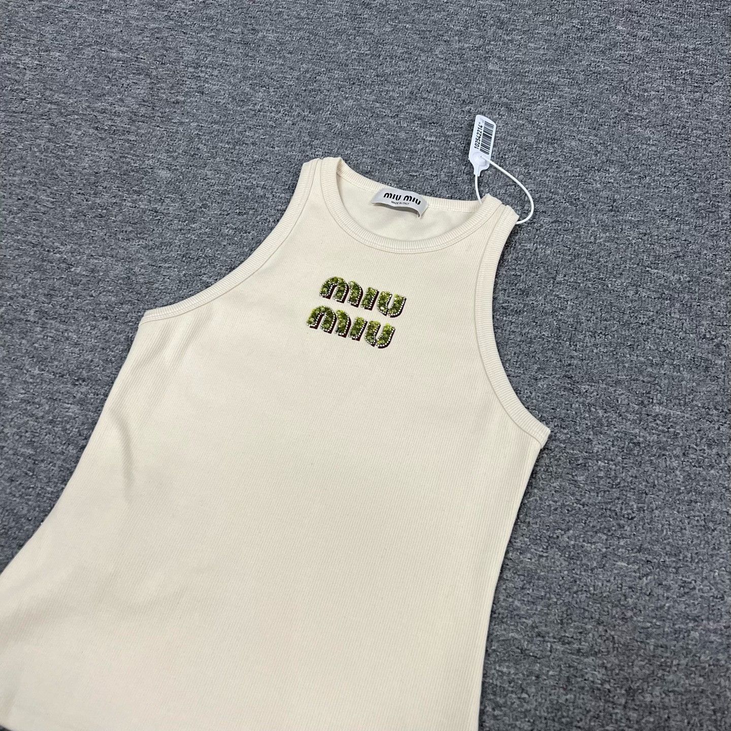Miu Miu Miu Miu Rhinestone Letter Logo Tank Top Size XS / US 0-2 / IT 36-38 - 7 Thumbnail