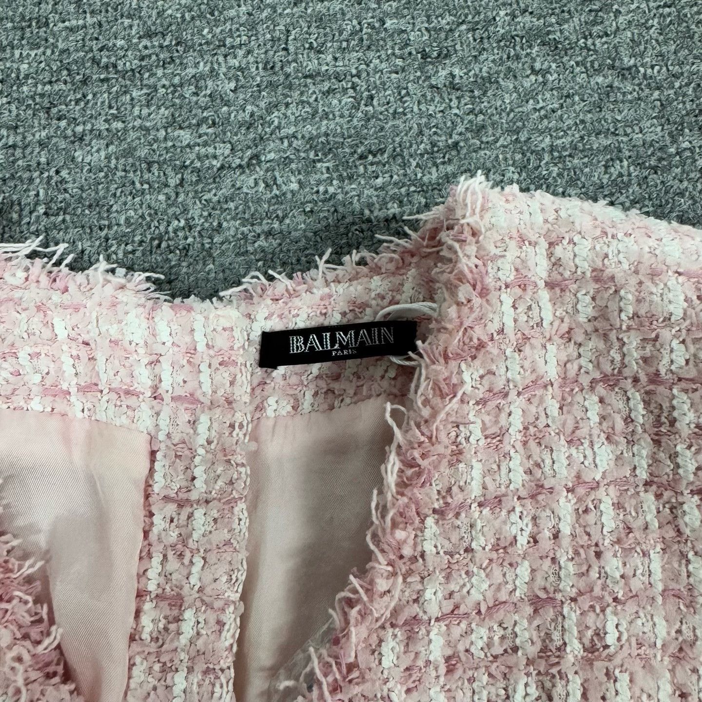 Balmain Balmain Pink Tweed Blazer Dress Size S / US 4 / IT 40 - 5 Thumbnail
