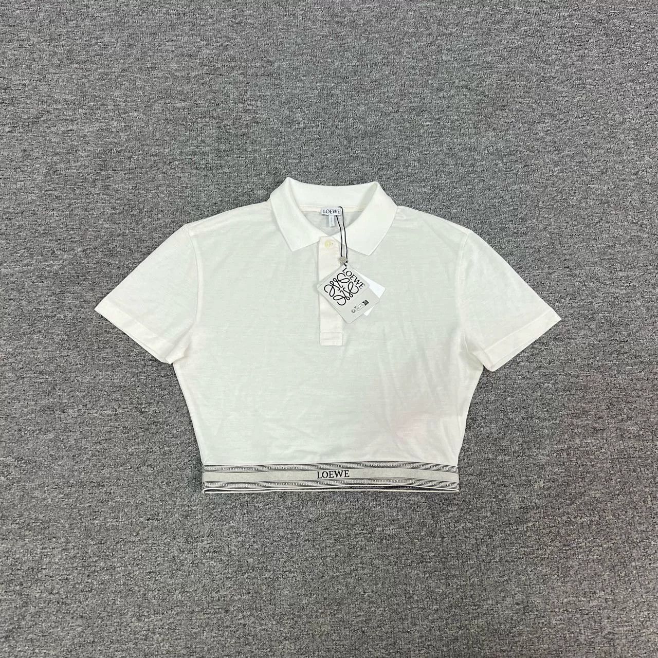 Loewe Loewe Cropped Logo Short Sleeve Polo Size S / US 4 / IT 40 - 2 Thumbnail