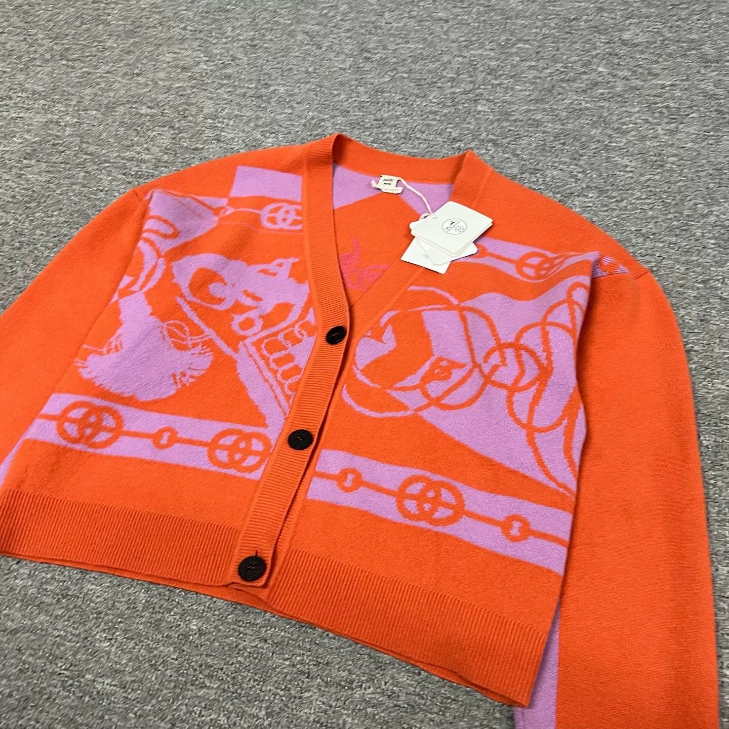Hermes Hermes Cashmere Cardigan with Back Flocking Size S / US 4 / IT 40 - 6 Thumbnail