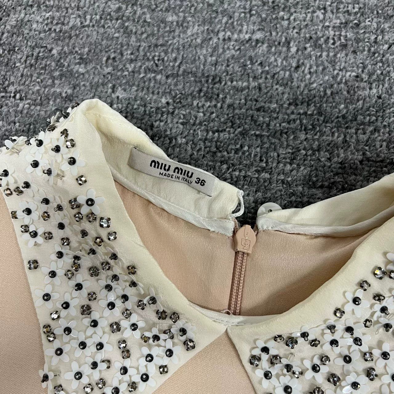 Miu Miu Miumiu Daisy Beaded Sequin Sleeveless Dress Size XS / US 0-2 / IT 36-38 - 3 Thumbnail