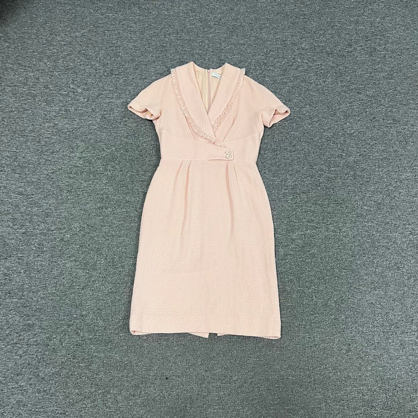 Dior Dior Runway Pink Fringe Silk Wool Dress Size XS / US 0-2 / IT 36-38 - 2 Thumbnail