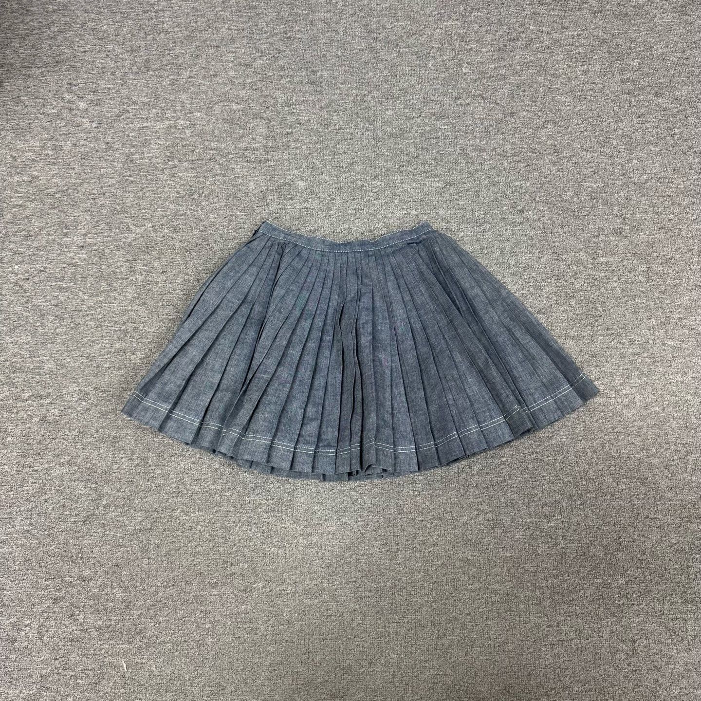 Dior Dior Blue Denim Pleated Skirt Size 34" / US 12 / IT 48 - 2 Thumbnail