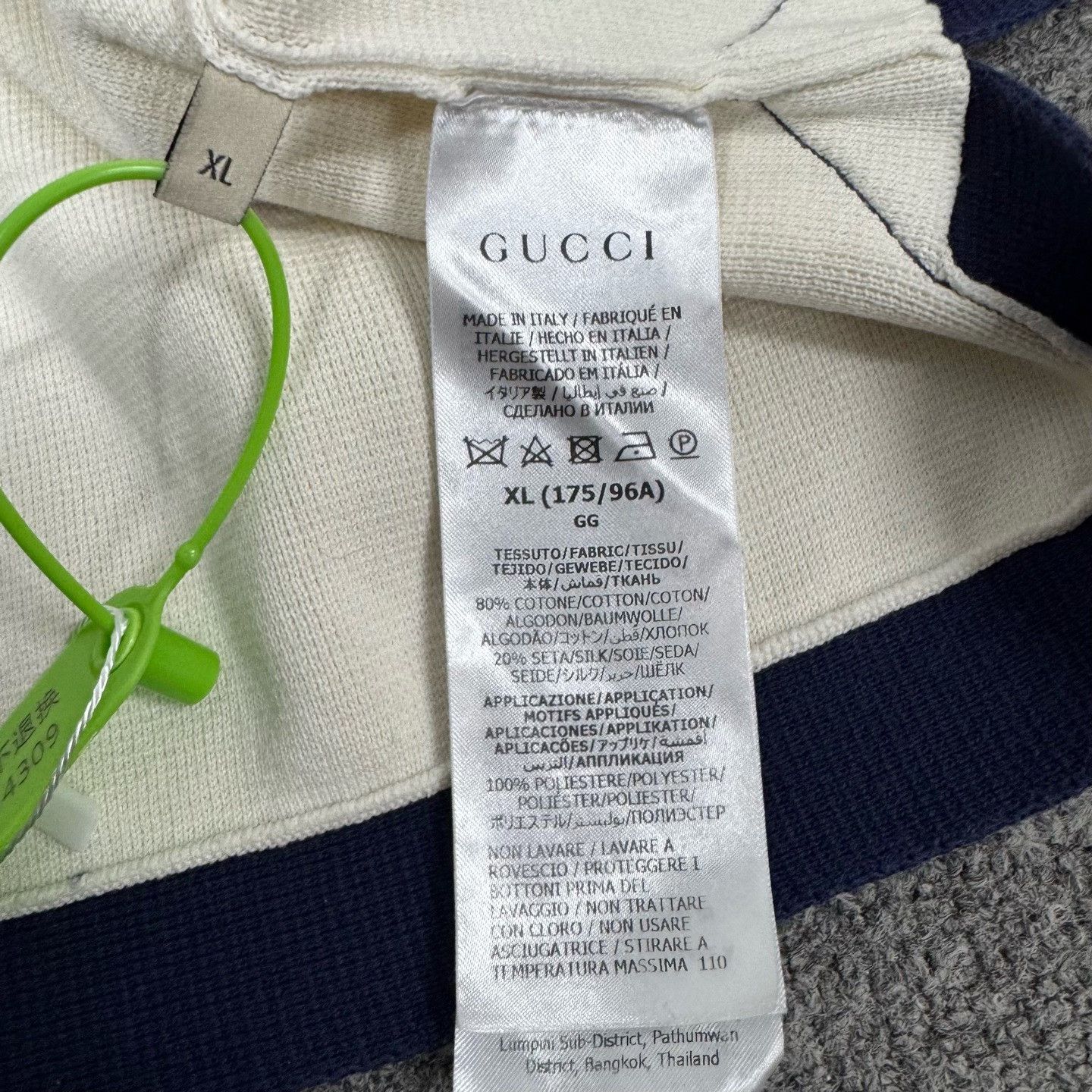 Gucci Gucci Navy Style White Short Sleeve Knit Top XL Size XL / US 12-14 / IT 48-50 - 6 Thumbnail