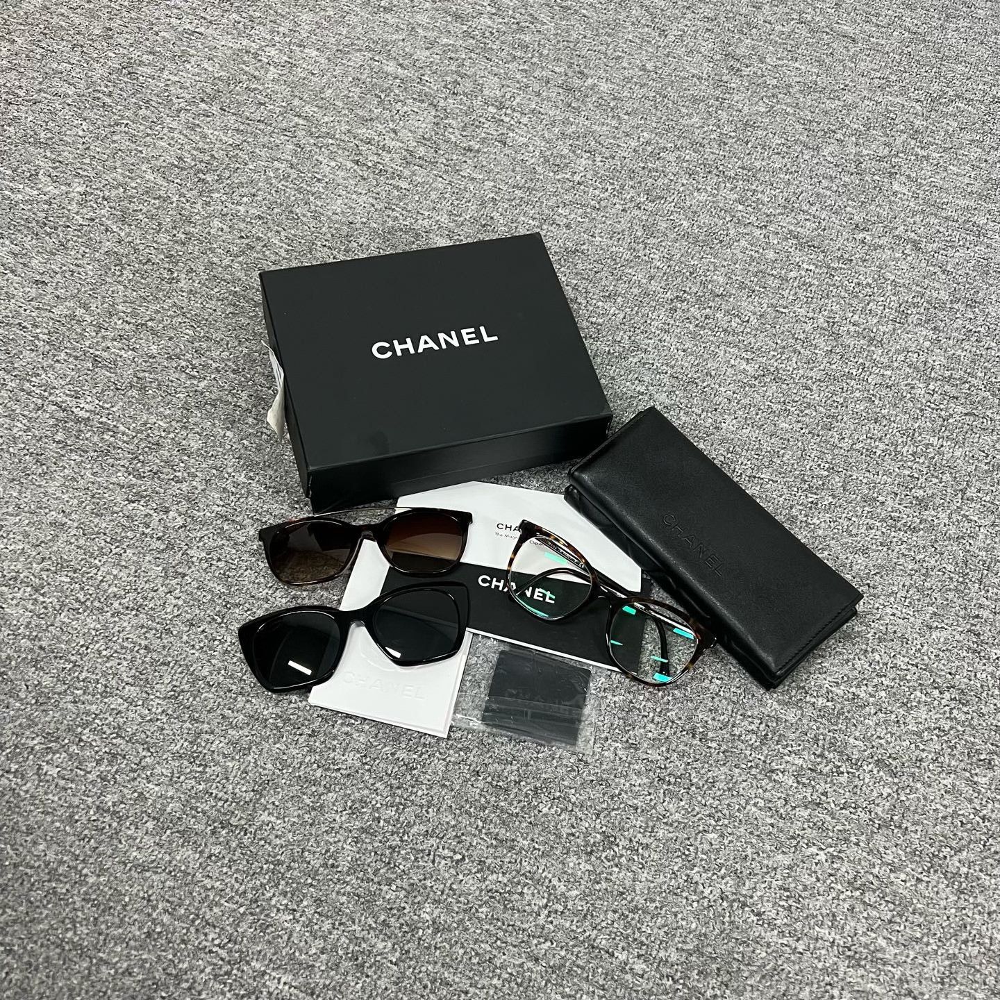 Chanel Chanel Tortoiseshell Glasses with Clip-On Size ONE SIZE - 3 Thumbnail