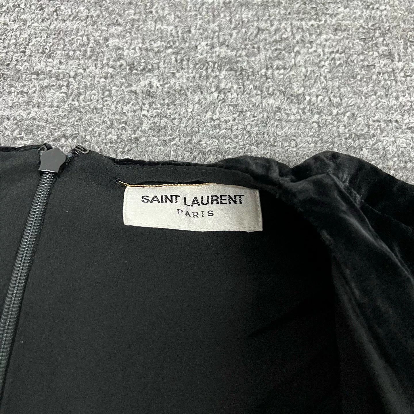 Yves Saint Laurent Saint Laurent Black Velvet Dress F36 Size XS / US 0-2 / IT 36-38 - 9 Thumbnail