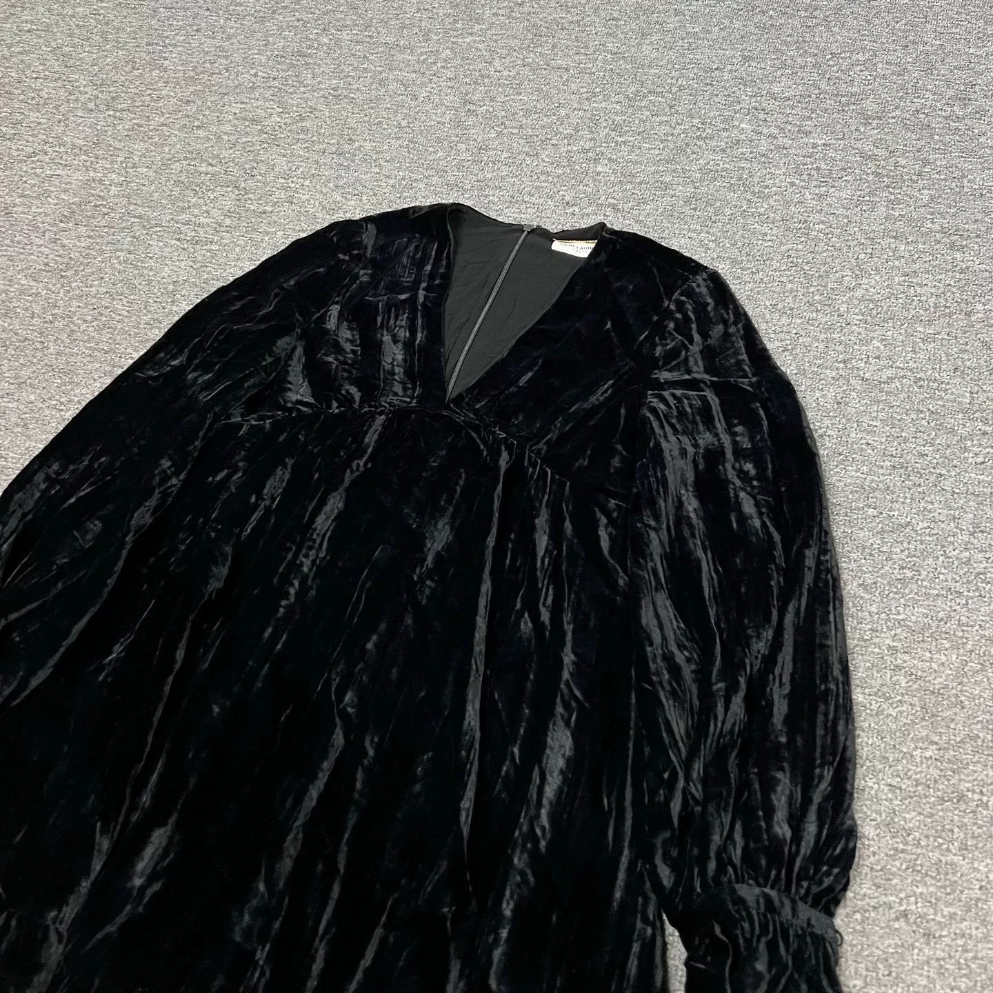 Yves Saint Laurent Saint Laurent Black Velvet Dress F36 Size XS / US 0-2 / IT 36-38 - 6 Thumbnail