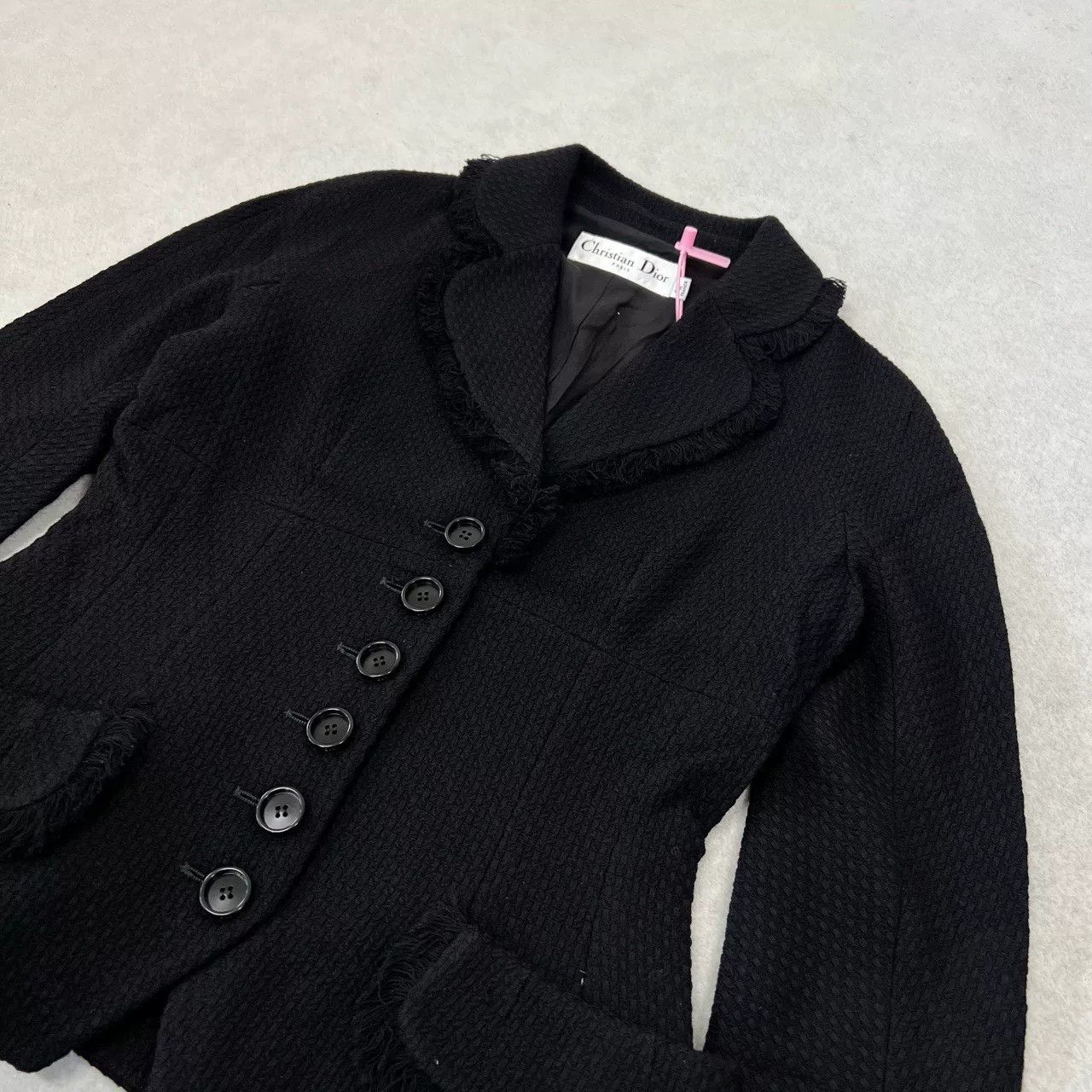 Dior Dior Black Tweed Wool Waistcoat Coat Size S / US 4 / IT 40 - 3 Thumbnail