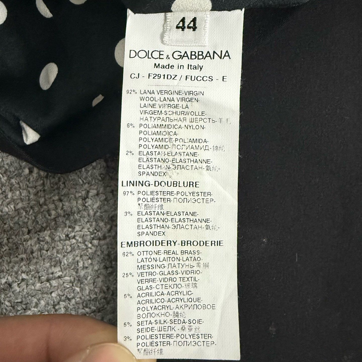 Dolce & Gabbana Dolce & Gabbana Bee Brooch Short Wool Blazer Size M / US 6-8 / IT 42-44 - 7 Thumbnail