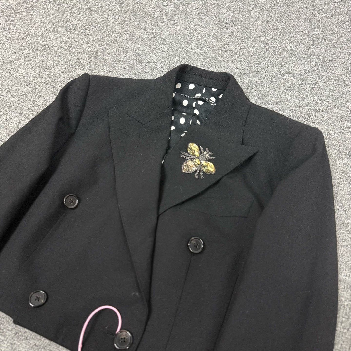 Dolce & Gabbana Dolce & Gabbana Bee Brooch Short Wool Blazer Size M / US 6-8 / IT 42-44 - 2 Thumbnail