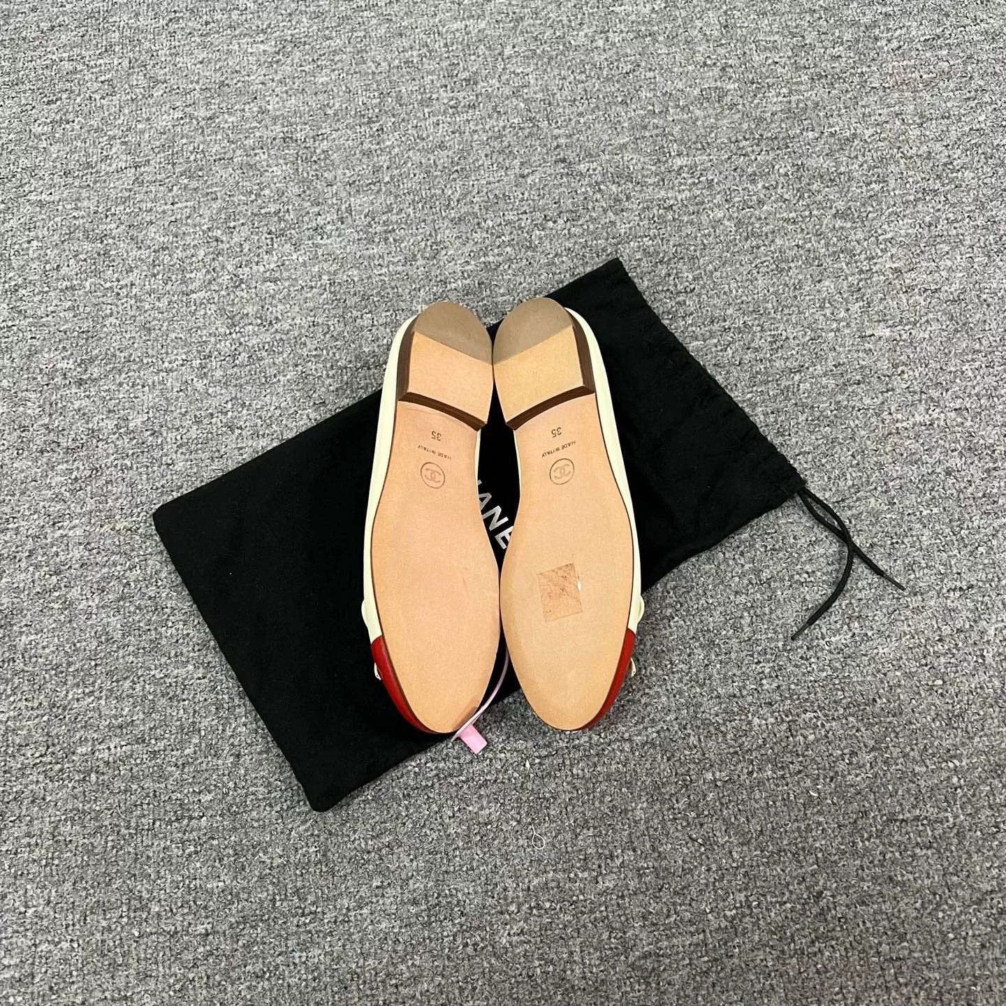 Chanel Chanel Spliced Bow Ballet Flats Size US 4 / IT 34 - 3 Thumbnail