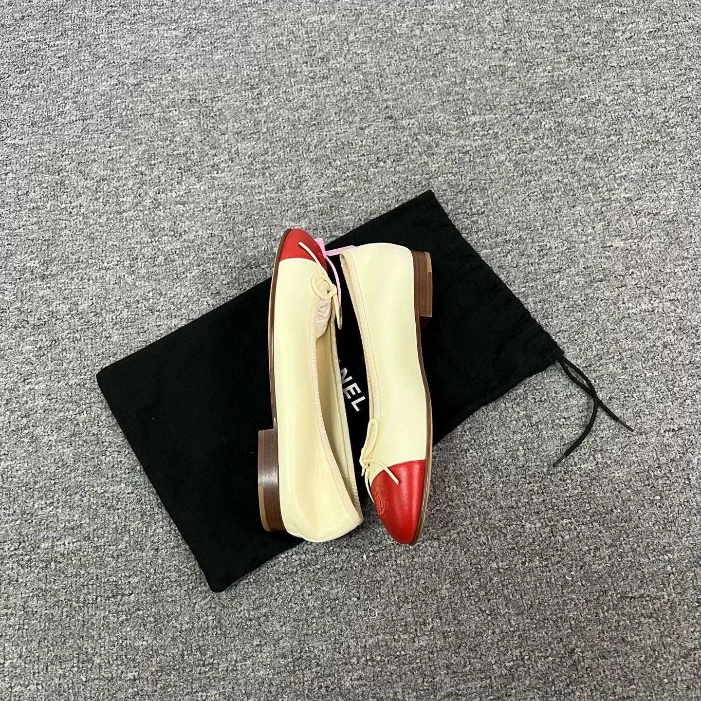 Chanel Chanel Spliced Bow Ballet Flats Size US 4 / IT 34 - 6 Thumbnail