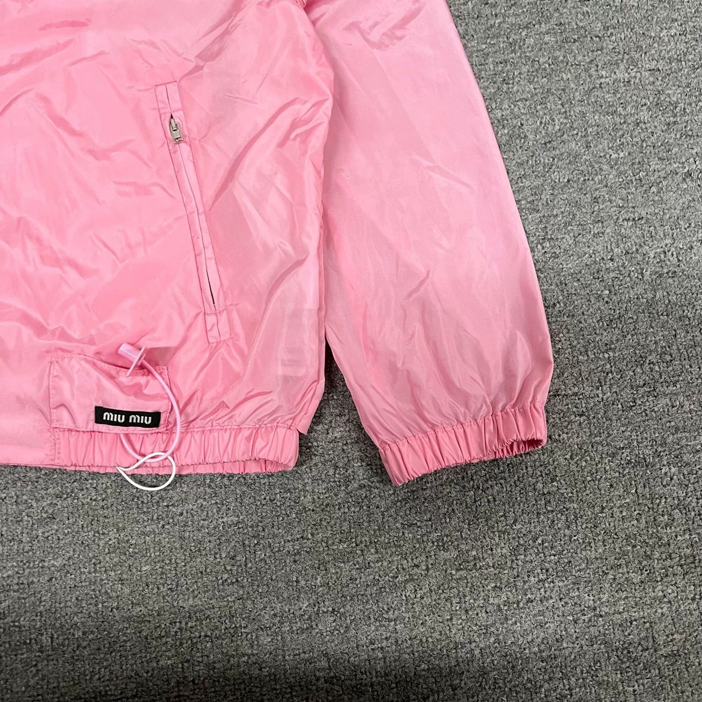 Miu Miu Miu Miu Pink Hooded Windbreaker with Logo Size S / US 4 / IT 40 - 5 Thumbnail