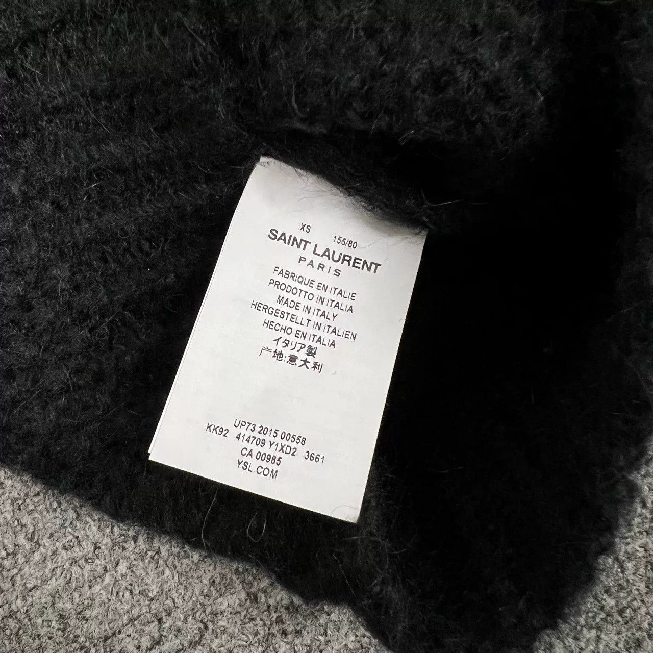 Saint Laurent Paris Saint Laurent Rainbow Sleeve Black Knit Cardigan XS Size XS / US 0-2 / IT 36-38 - 5 Thumbnail