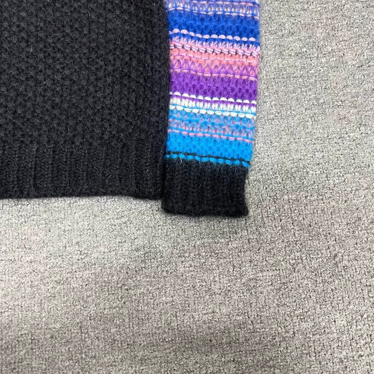 Saint Laurent Paris Saint Laurent Rainbow Sleeve Black Knit Cardigan XS Size XS / US 0-2 / IT 36-38 - 4 Thumbnail