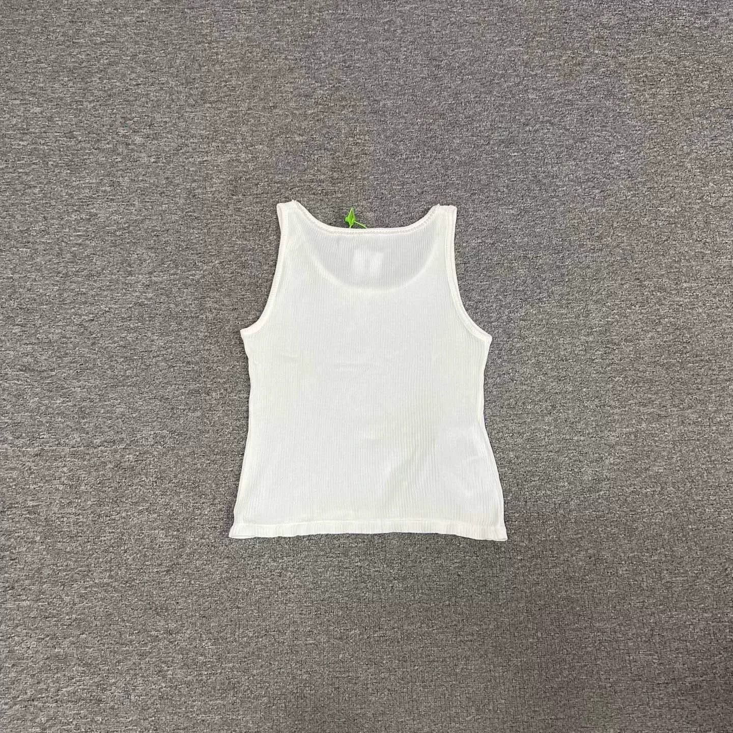 Miu Miu Miumiu Rhinestone Knit White Tank Top Size XL / US 12-14 / IT 48-50 - 5 Thumbnail