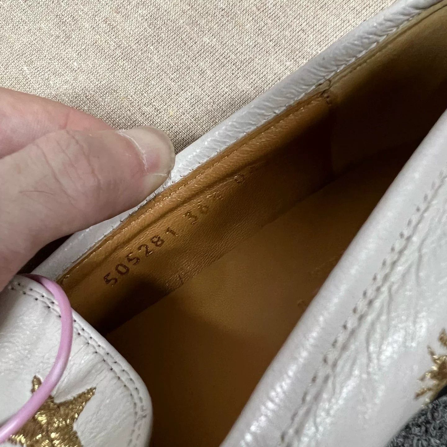 Gucci Gucci White Embroidered Bee Star Loafers Size US 5.5 / IT 35.5 - 5 Thumbnail