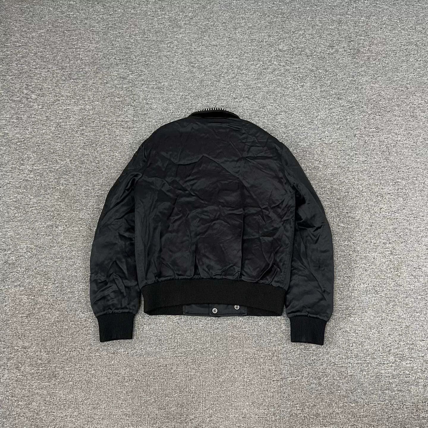 Saint Laurent Paris Saint Laurent Rhinestone Lapel Satin Baseball Jacket Size US S / EU 44-46 / 1 - 2 Thumbnail