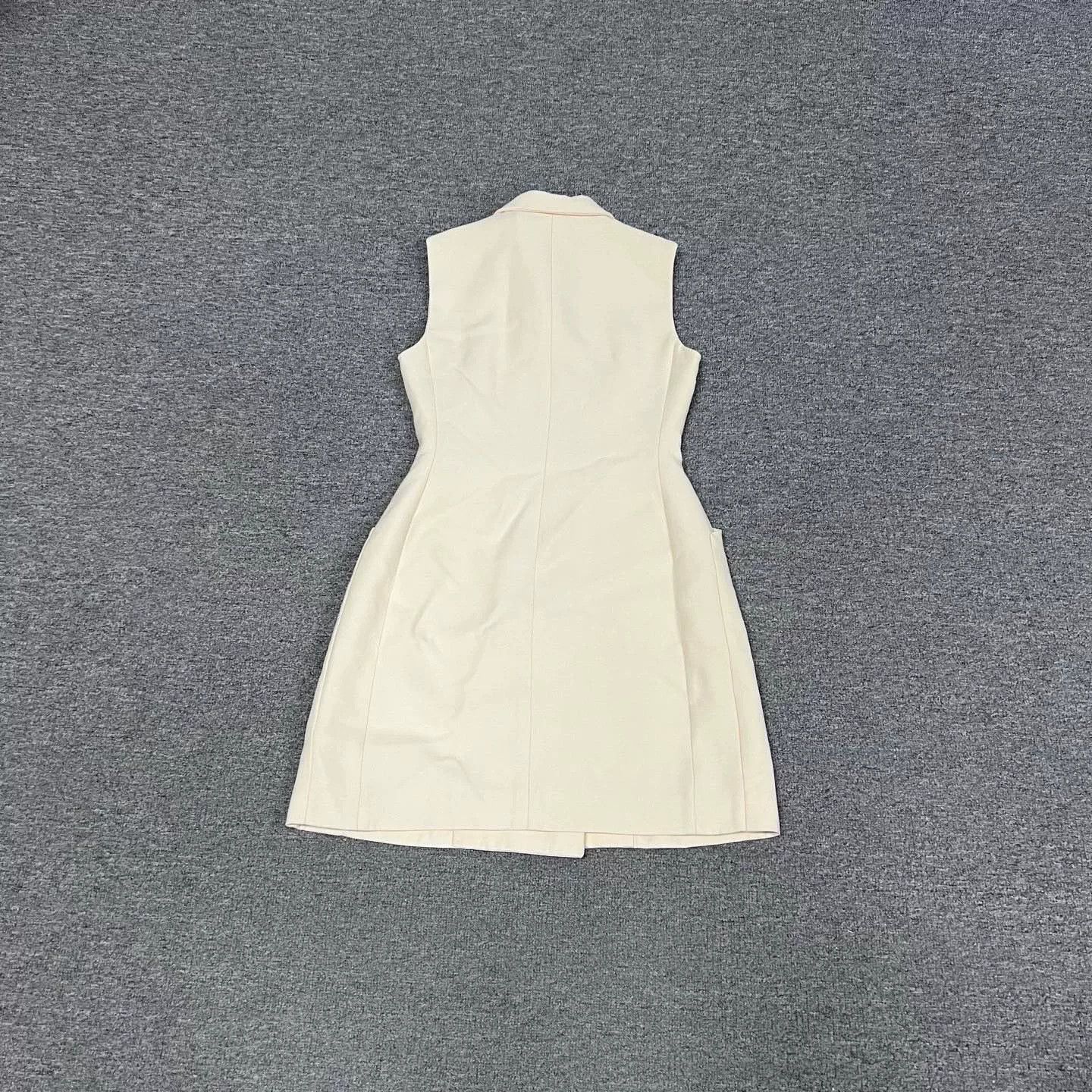 Dior Dior Double-Breasted Vest Silk-Wool Dress Size XS / US 0-2 / IT 36-38 - 6 Thumbnail