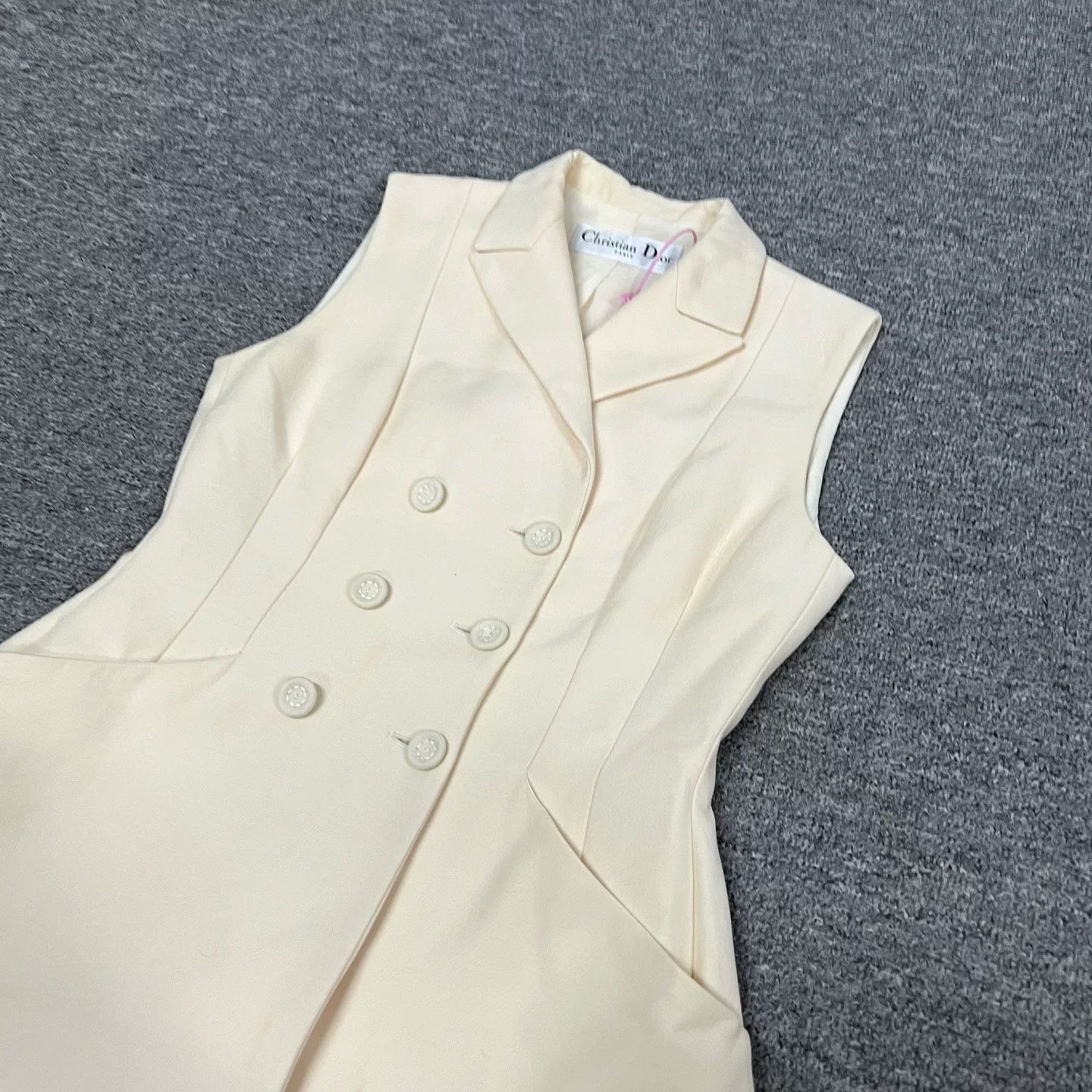 Dior Dior Double-Breasted Vest Silk-Wool Dress Size XS / US 0-2 / IT 36-38 - 2 Thumbnail